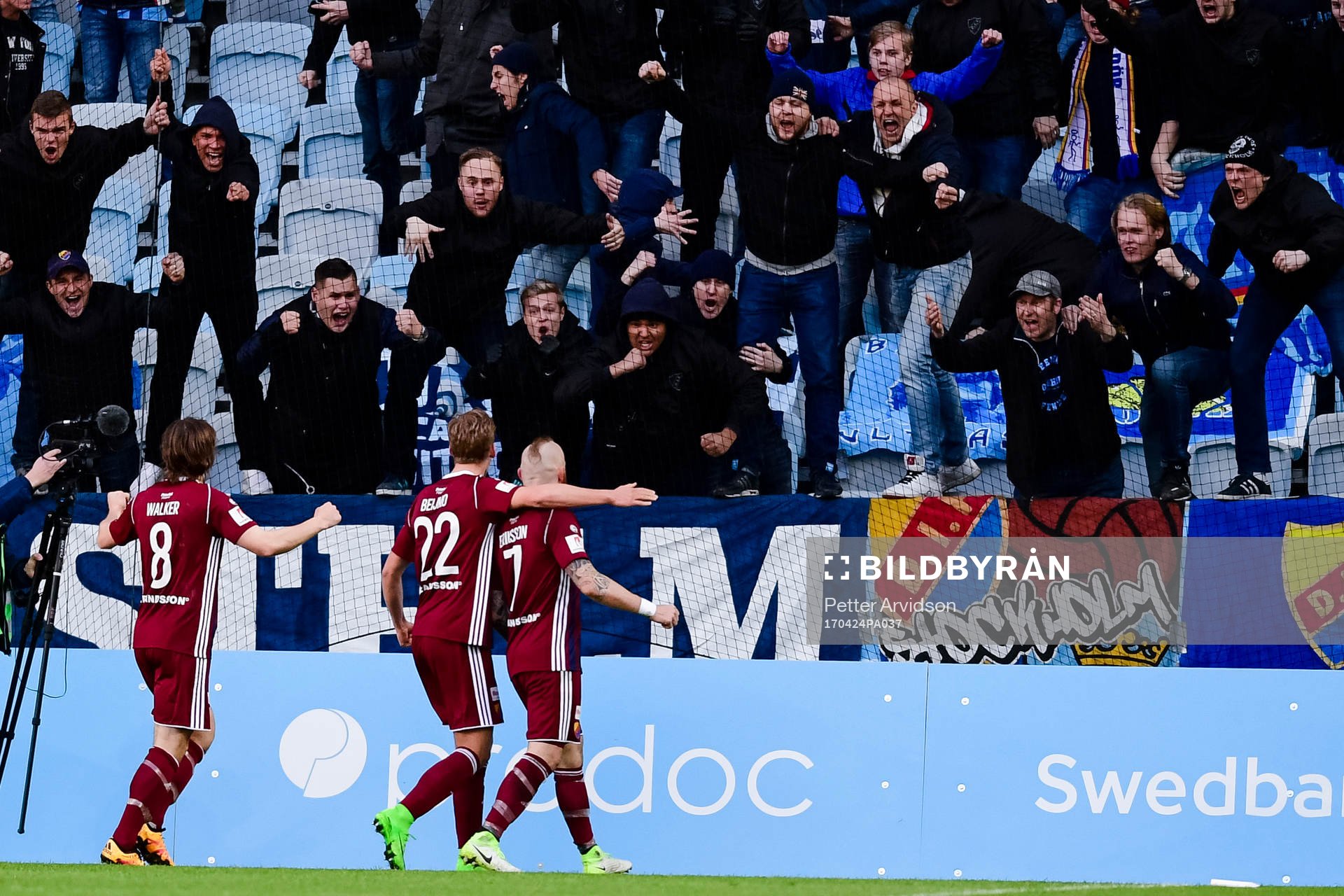 Djurgårdens Magnus Eriksson jublar