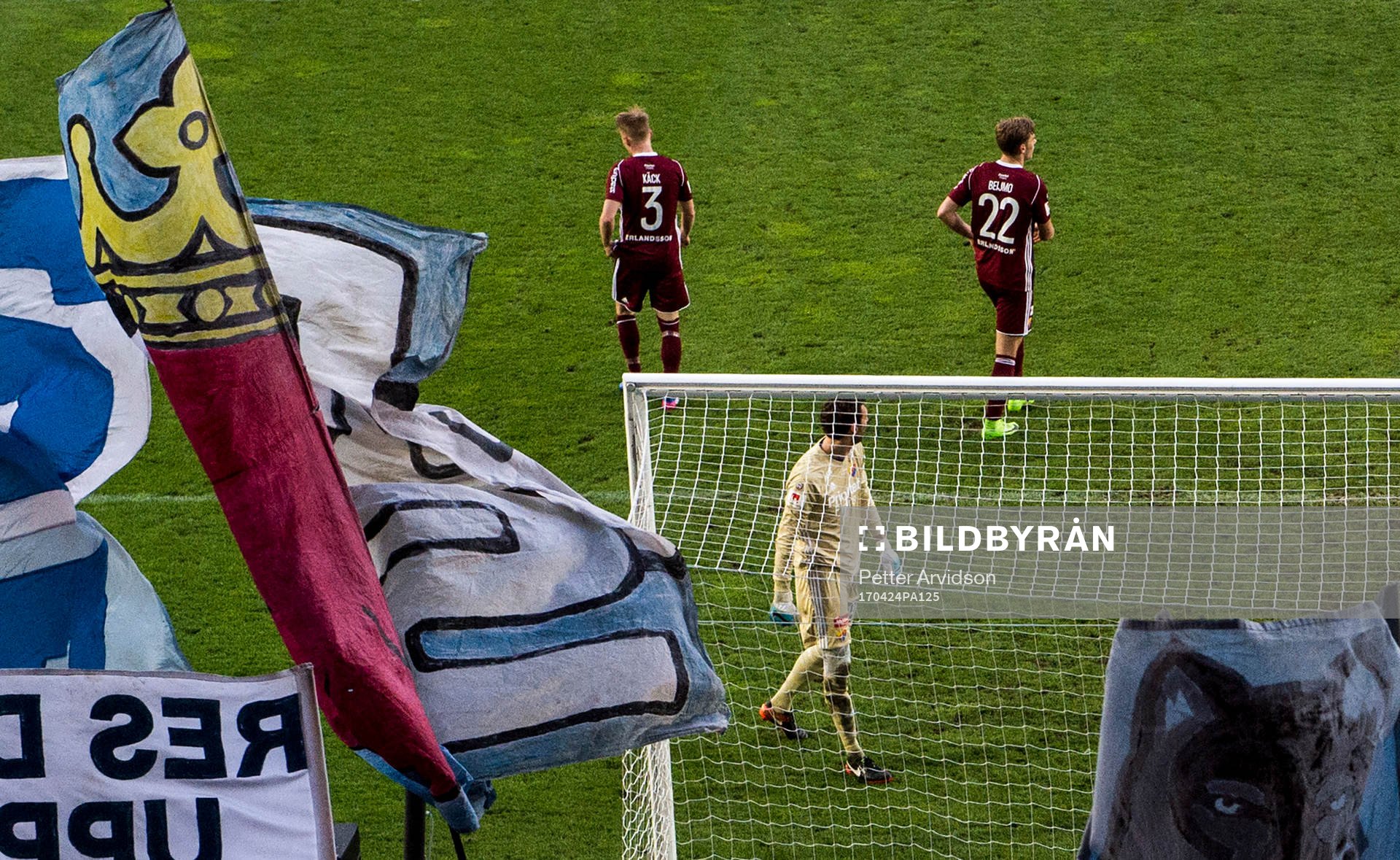 Djurgårdens Elliot Käck, Felix Beijmo och målvakt