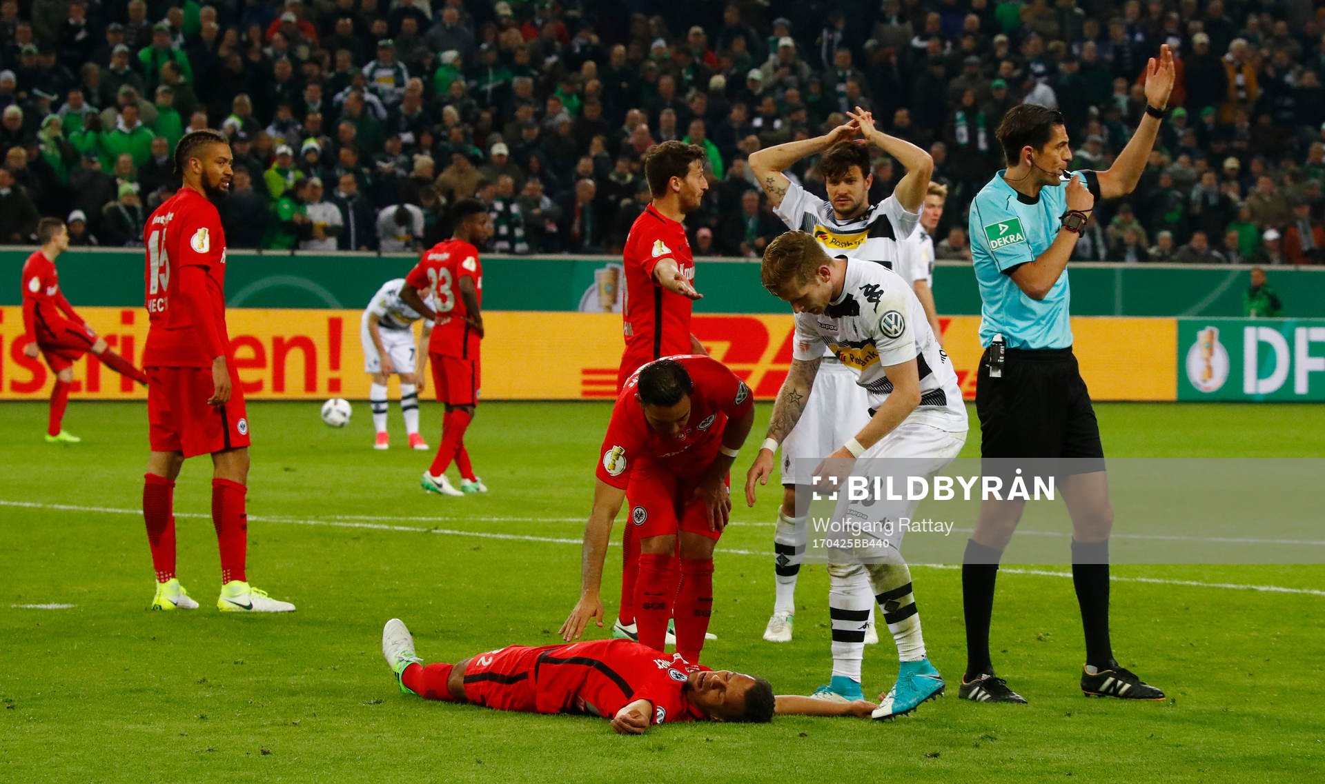 Fotboll, Tyska Cupen, Borussia Mönchengladbach - Eintracht