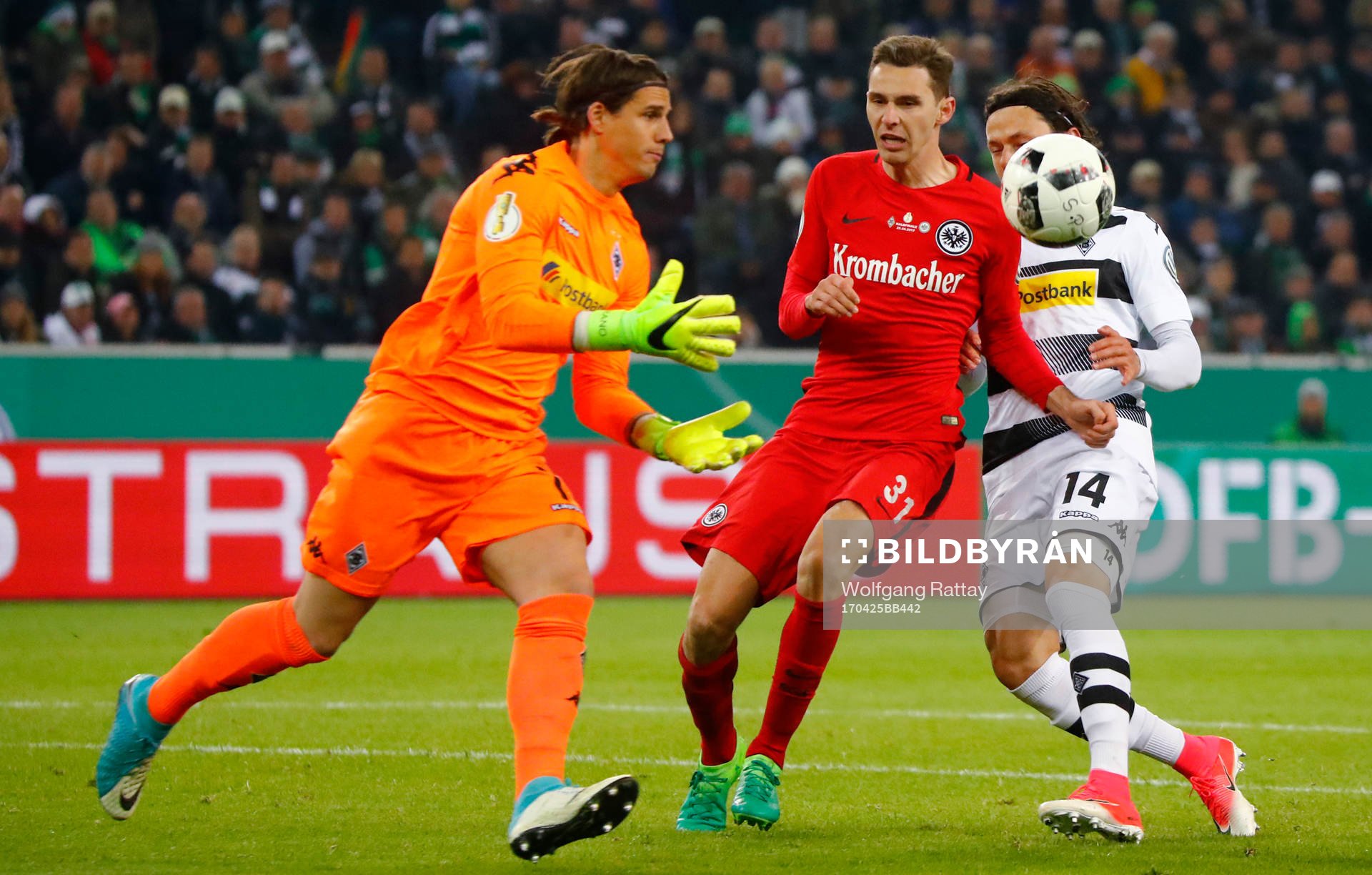Fotboll, Tyska Cupen, Borussia Mönchengladbach - Eintracht