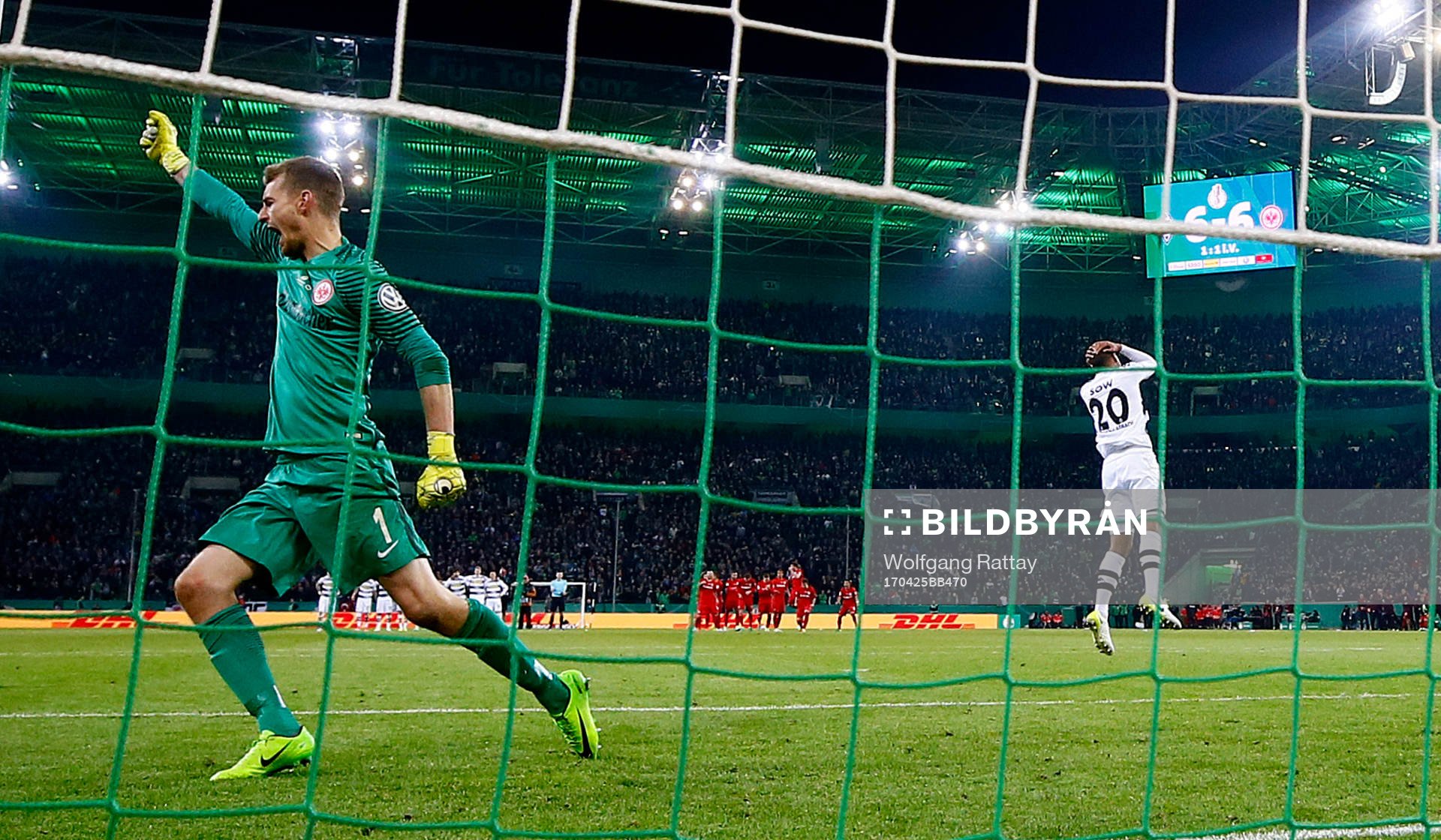 Fotboll, Tyska Cupen, Borussia Mönchengladbach - Eintracht