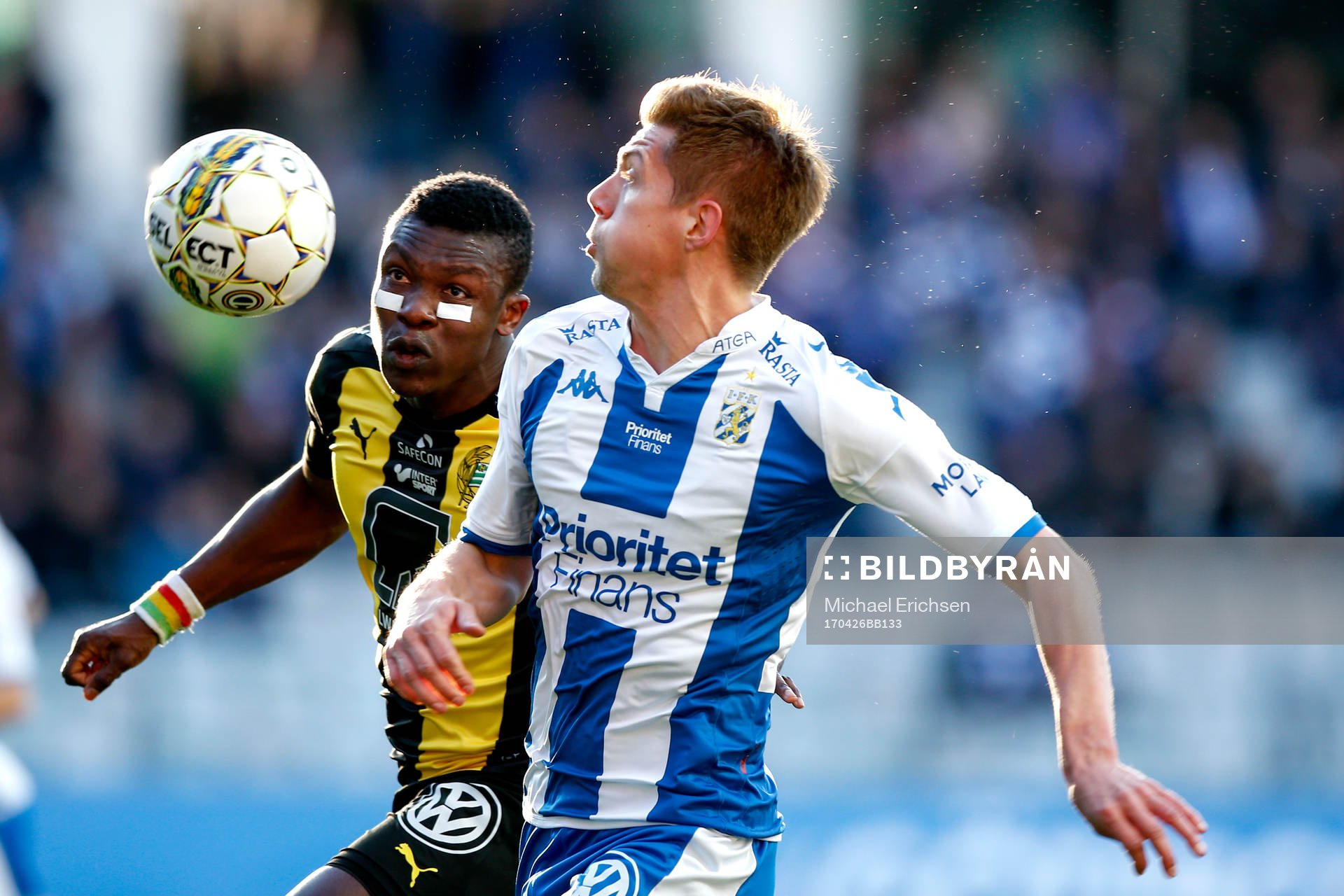 Hammarbys Joseph Aidoo och IFK Göteborgs Mikael Boman