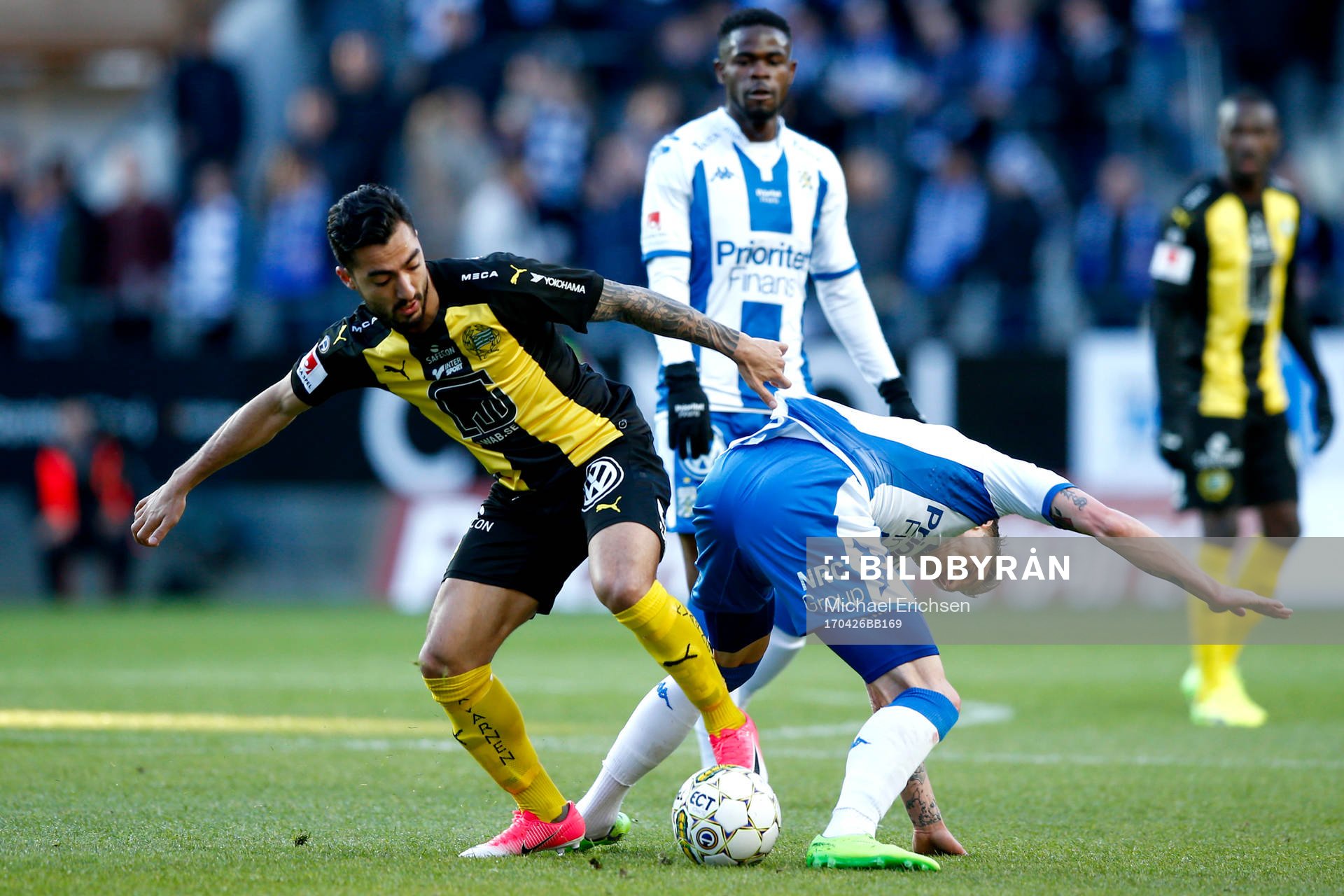 Hammarbys Jiloan Hamad och IFK Göteborgs Sören Rieks