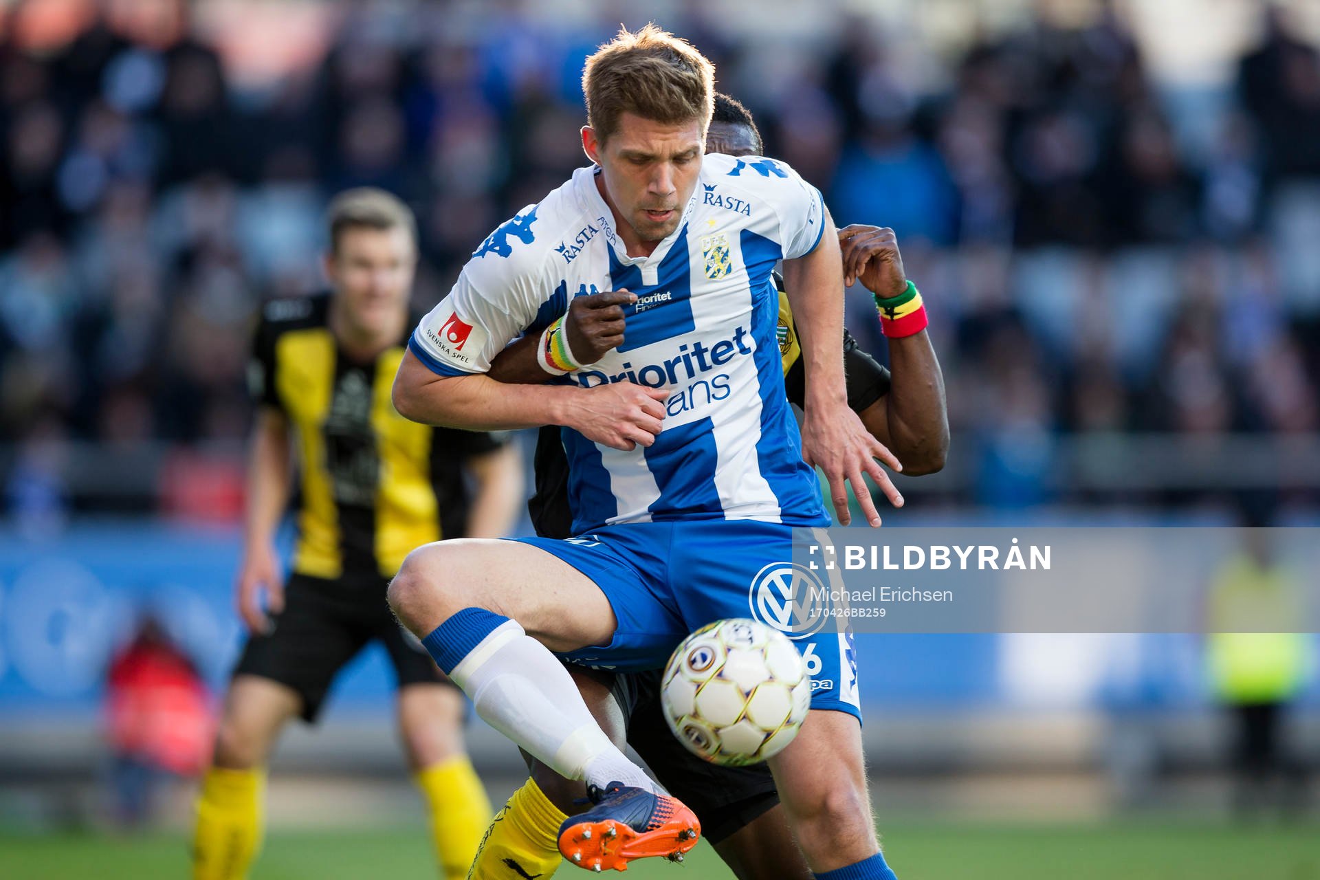 Hammarbys Joseph Aidoo och IFK Göteborgs Mikael Boman
