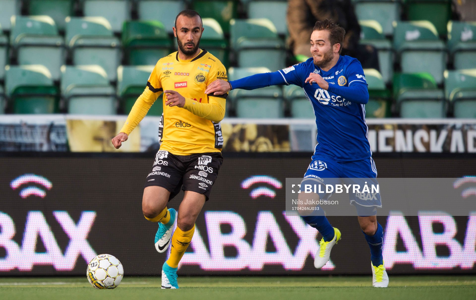 Elfsborgs Issam Jebali och Sundsvalls Kristinn Steindorsson