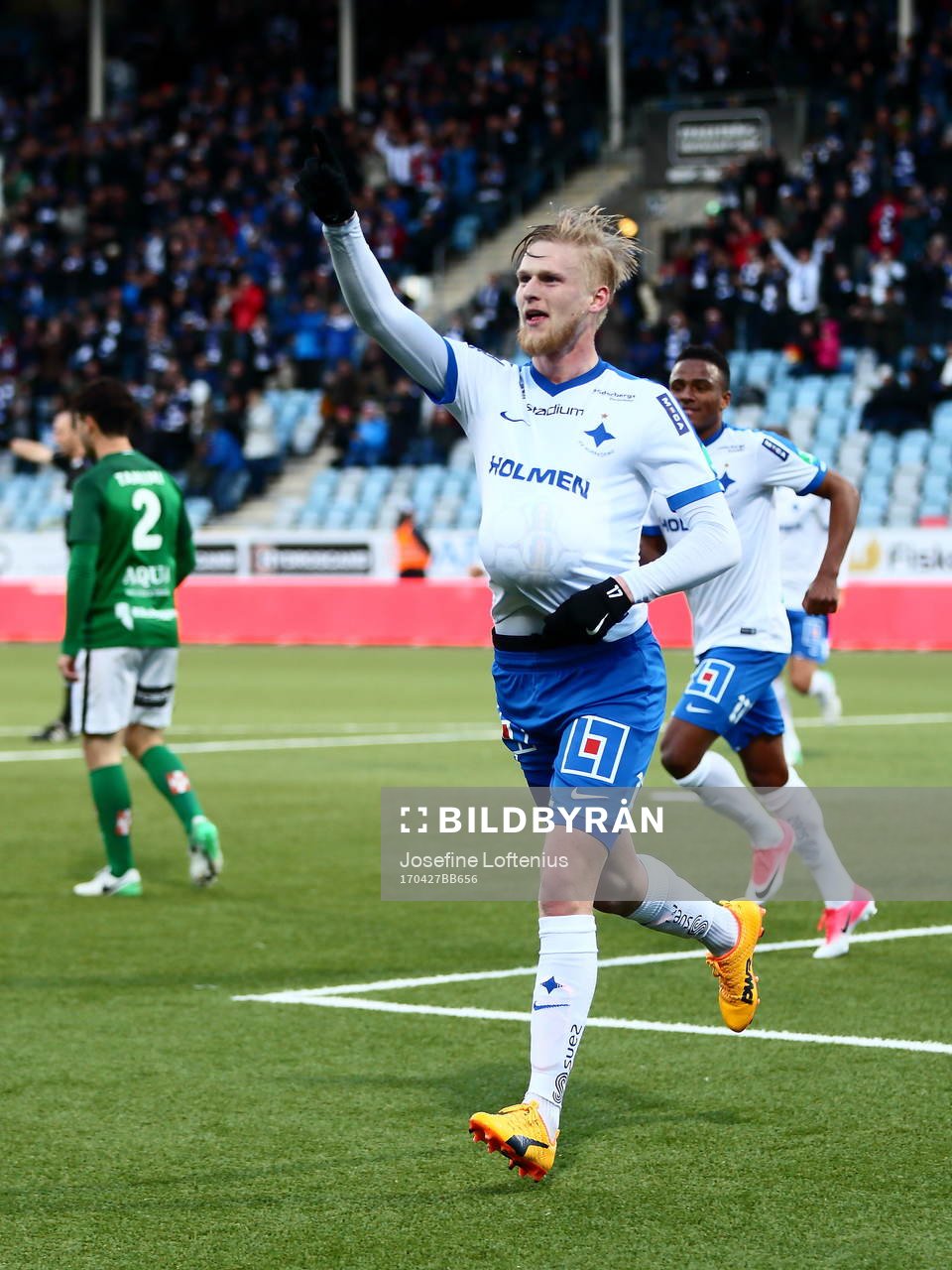 Norrköpings Kalle Holmberg jublar