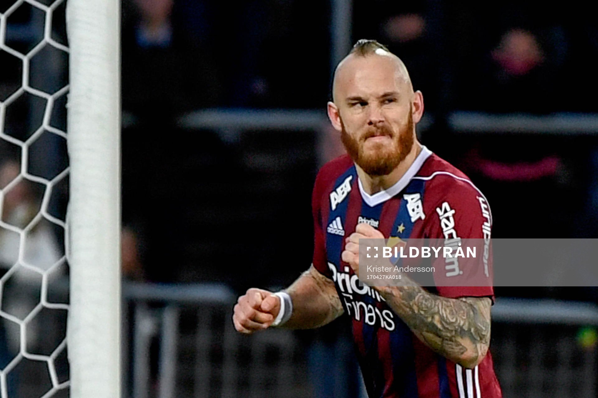 Djurgårdens Magnus Eriksson jublar