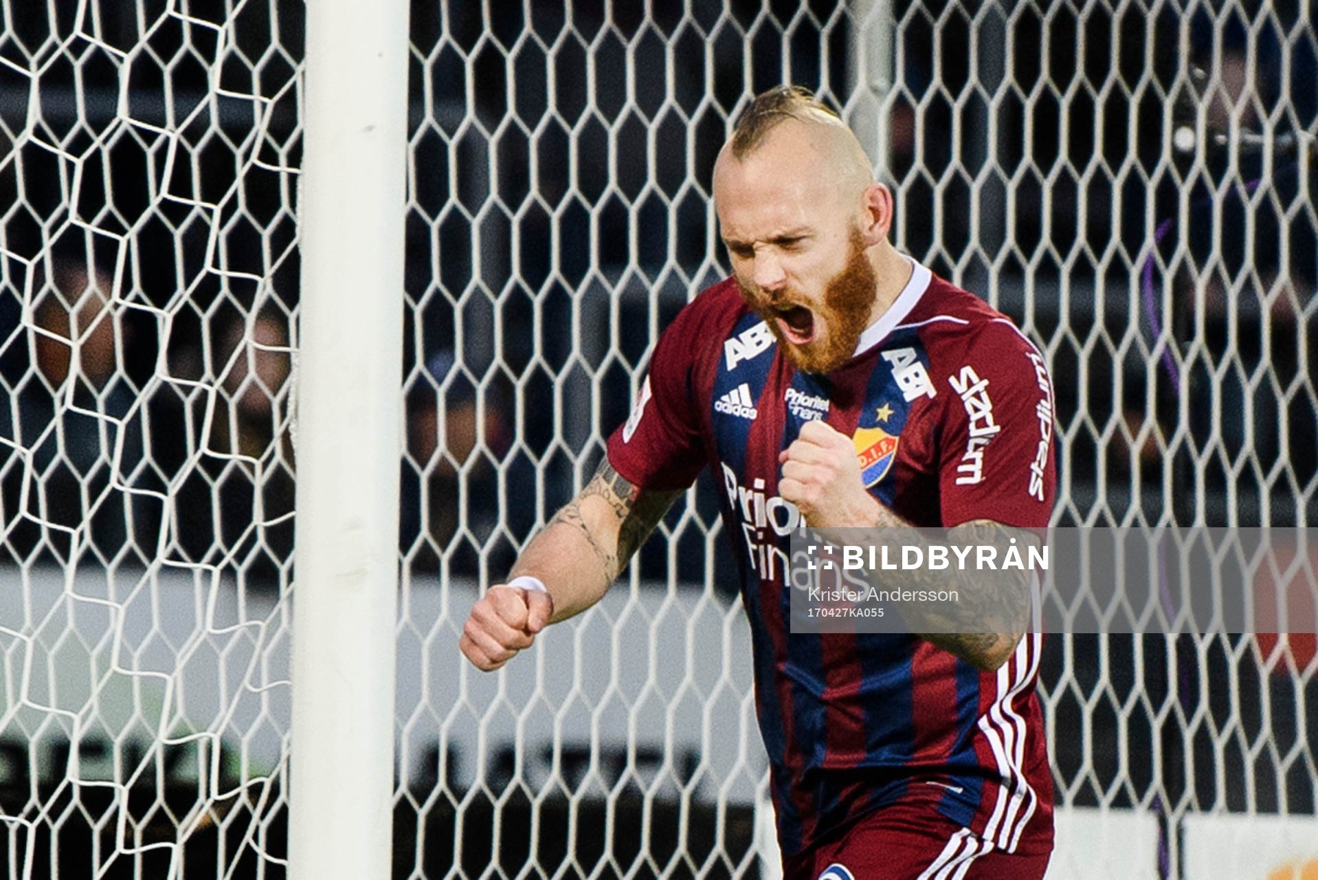 Djurgårdens Magnus Eriksson jublar