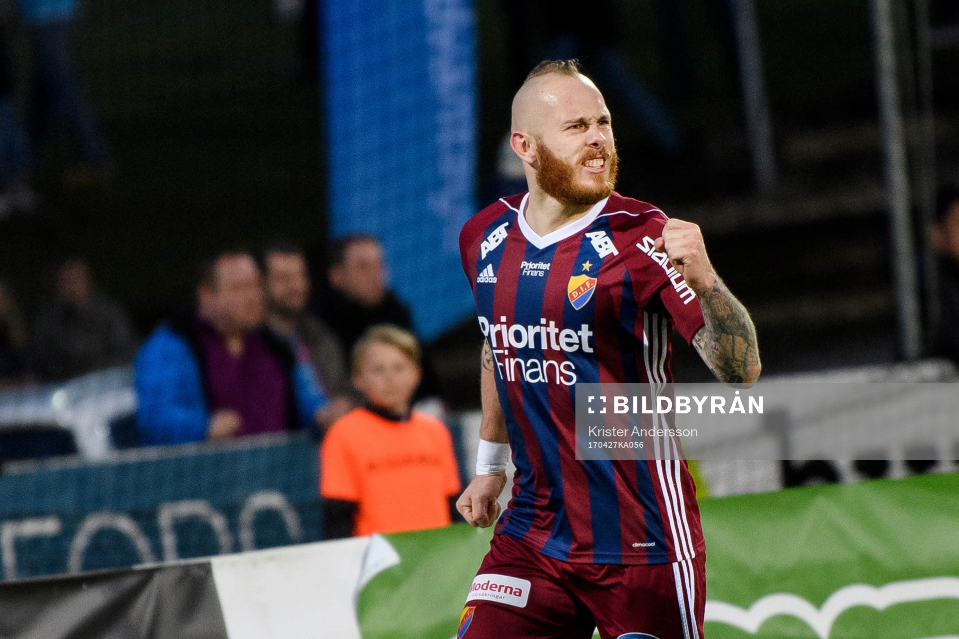 Djurgårdens Magnus Eriksson jublar