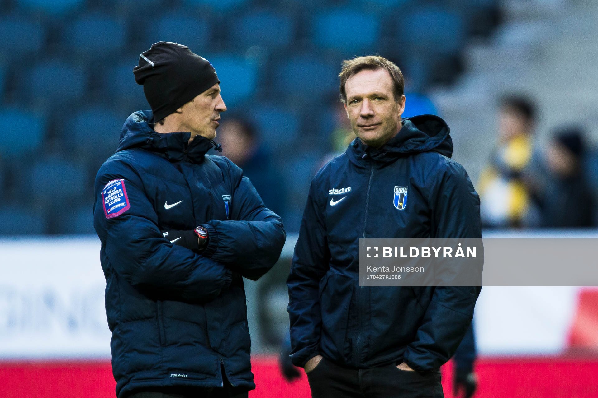 Sirius tränare Kim Bergstrand (h) och tränare Thomas