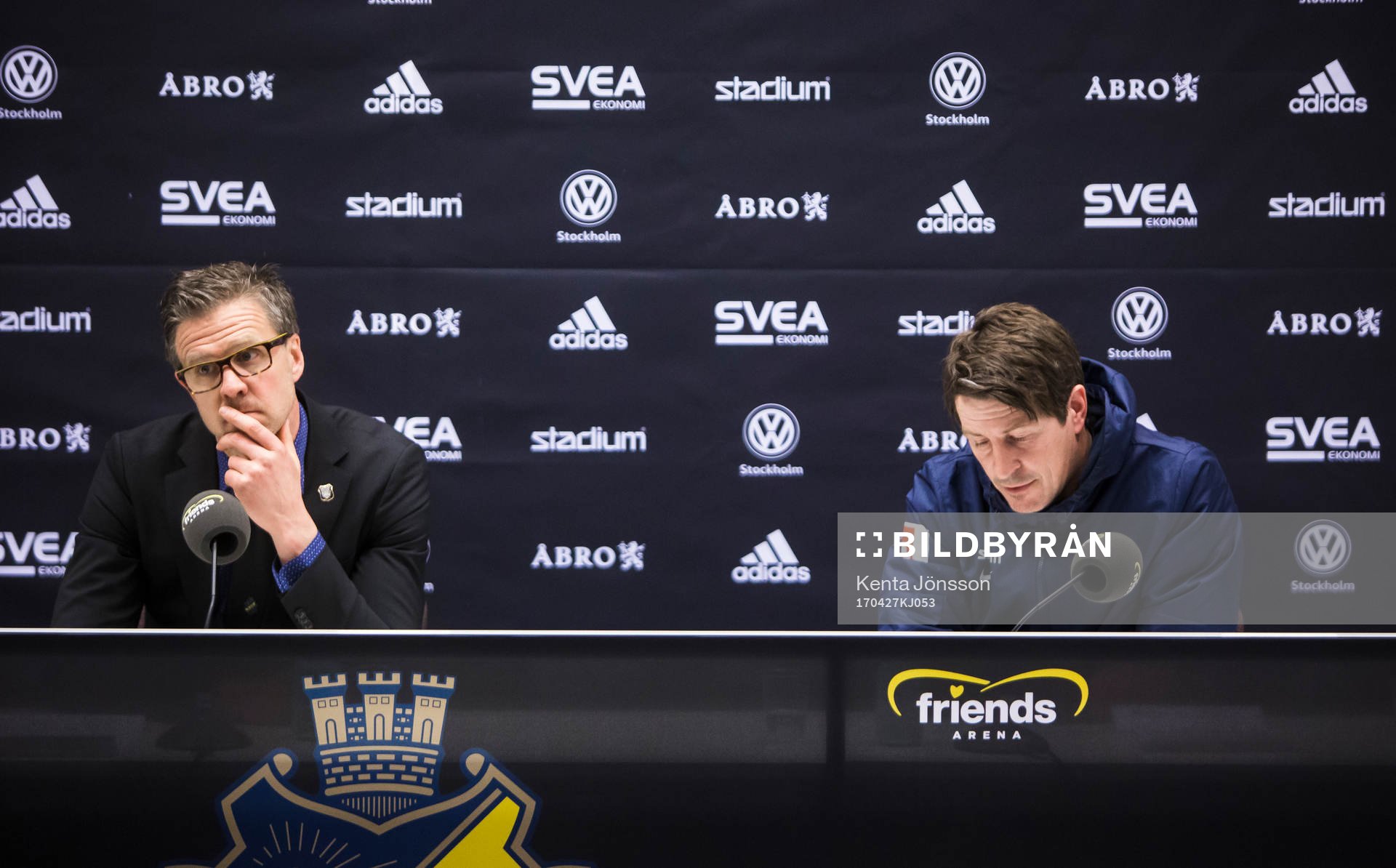 s tränare Rikard Norling på presskonferensen