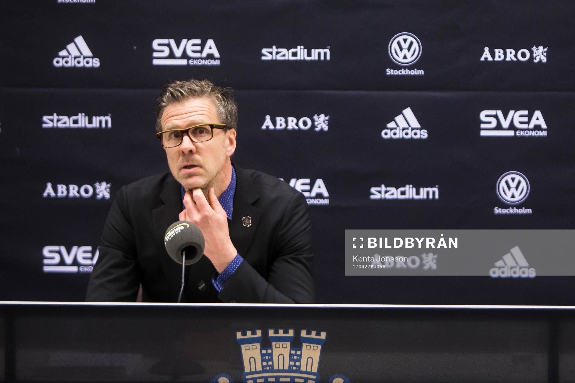s tränare Rikard Norling och på presskonferensen