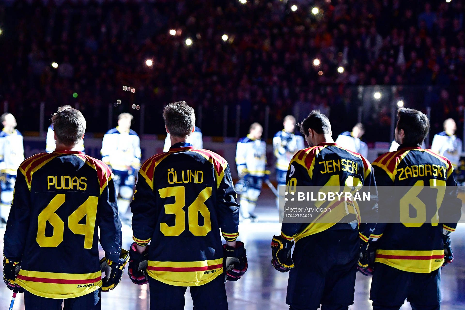 Brynäs Jonathan Pudas, Linus Ölund, Jesper Jensen och