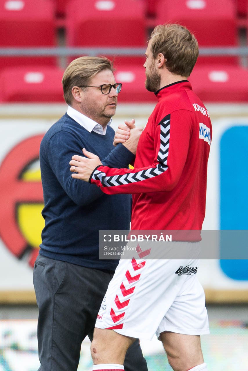 Kalmars tränare Peter Swärdh och Markus Thorbjörnsson