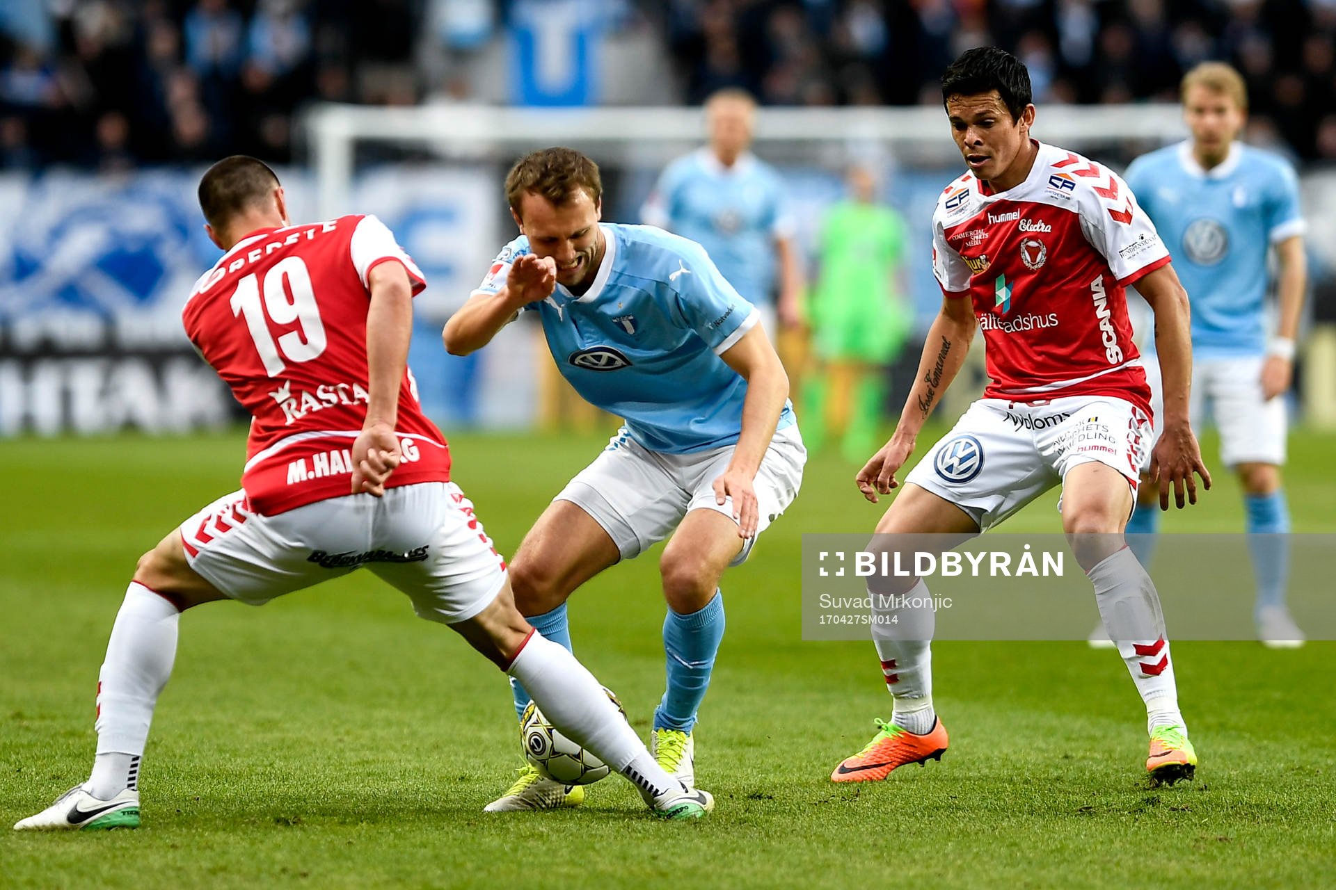 Kalmars Melker Hallberg och Malmö FFs Magnus Wolff Eikrem