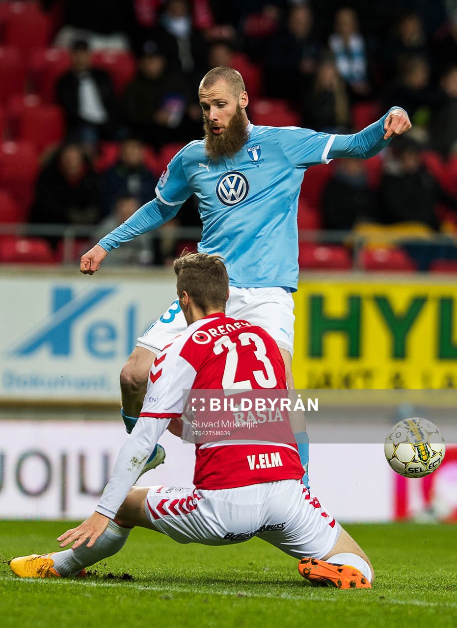 Kalmars Viktor Elm och Malmö FFs Jo Inge Berget