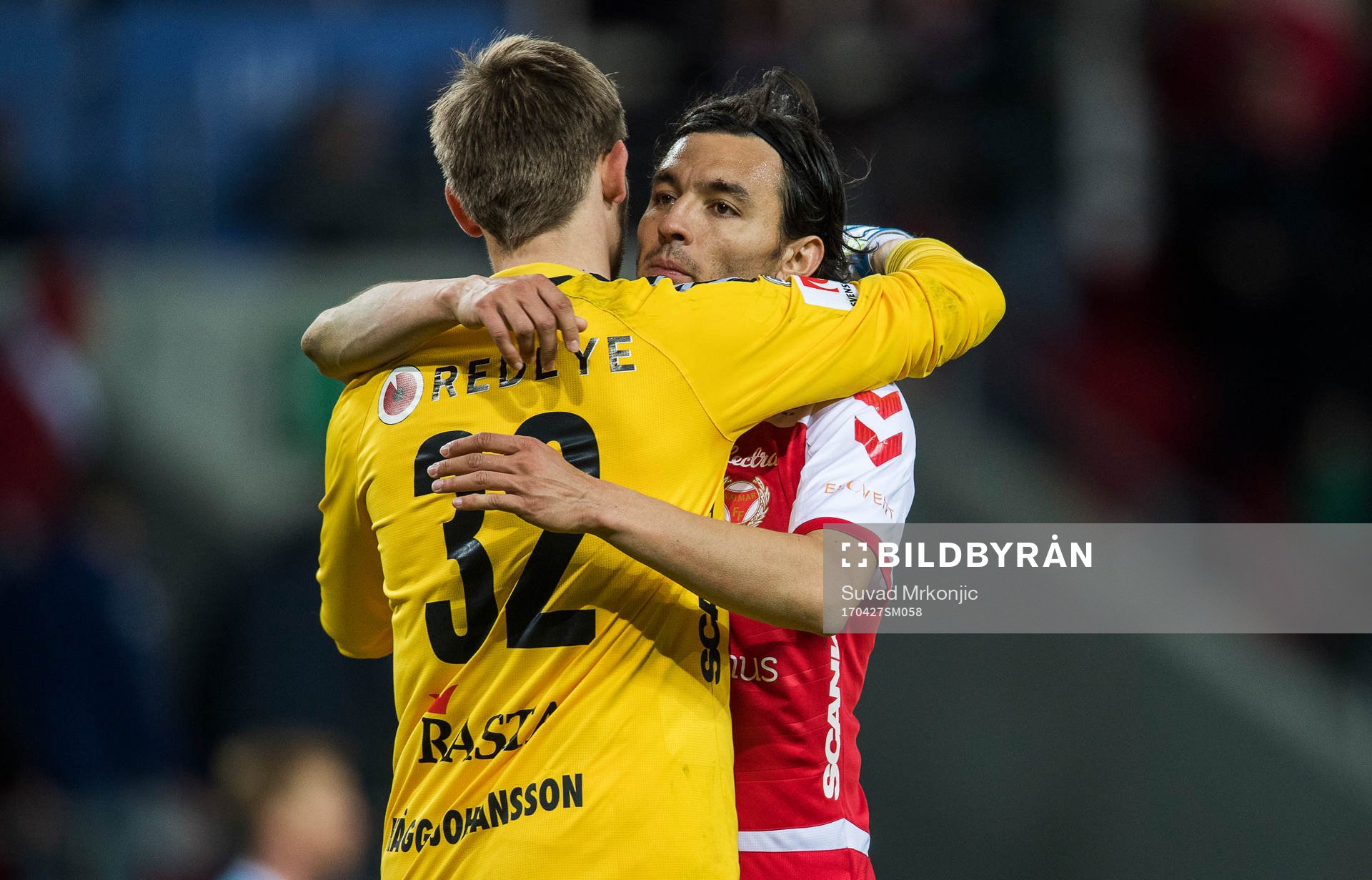 Kalmars målvakt Lucas Hägg-Johansson och Emin Nouri