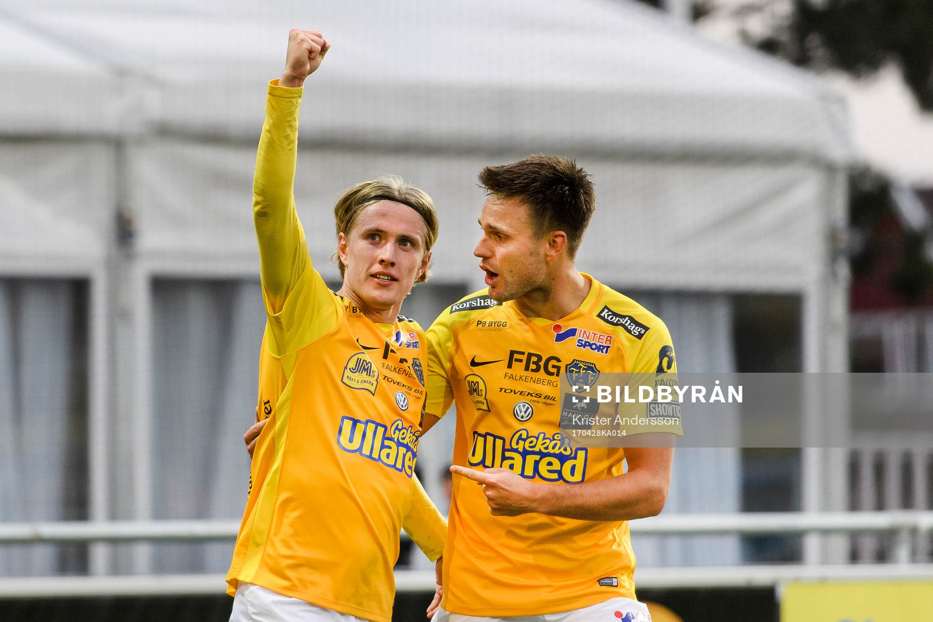 Falkenbergs Viktor Götesson (v) och Johannes Vall (h)
