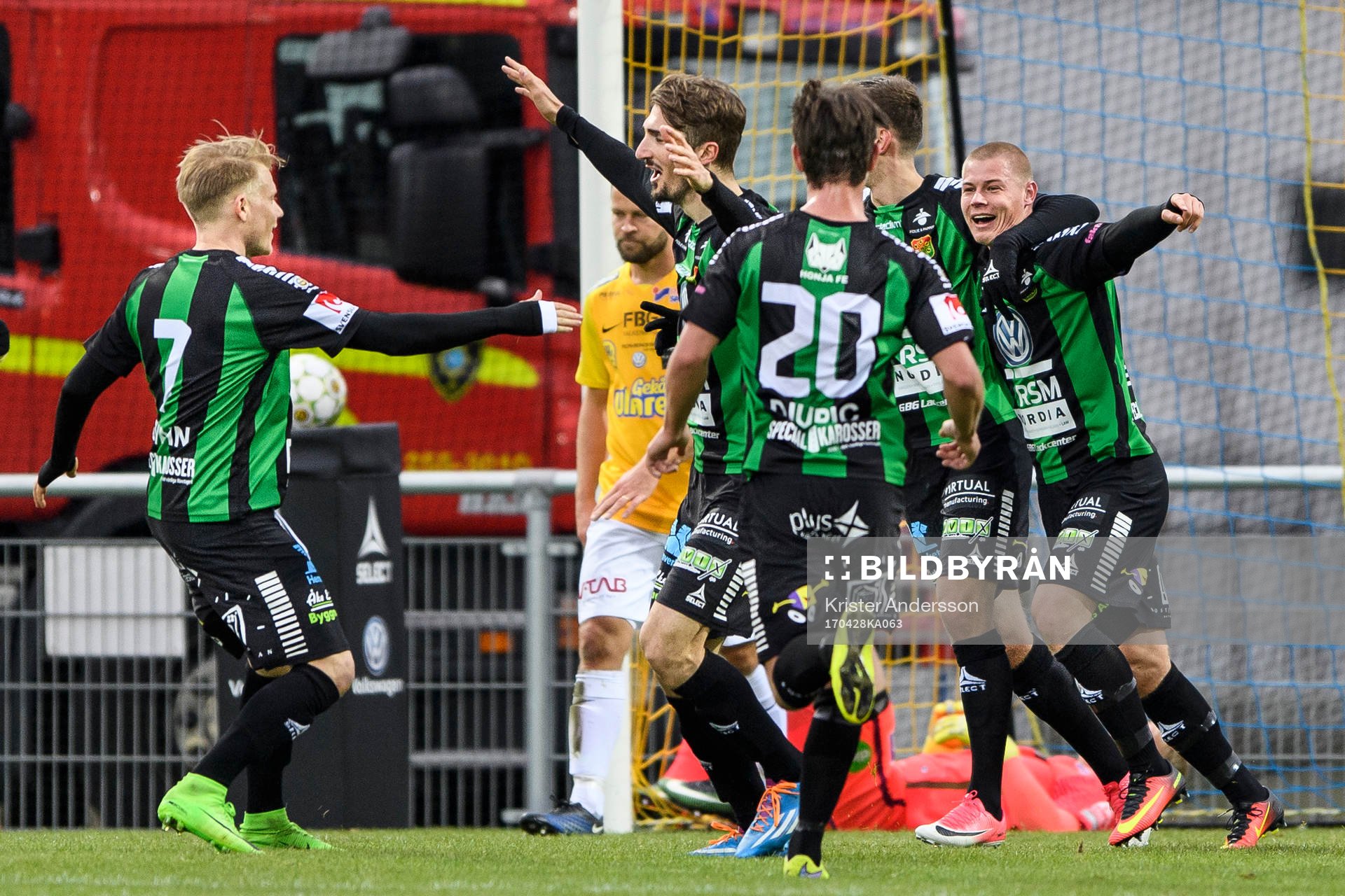 GAIS spelare jublar