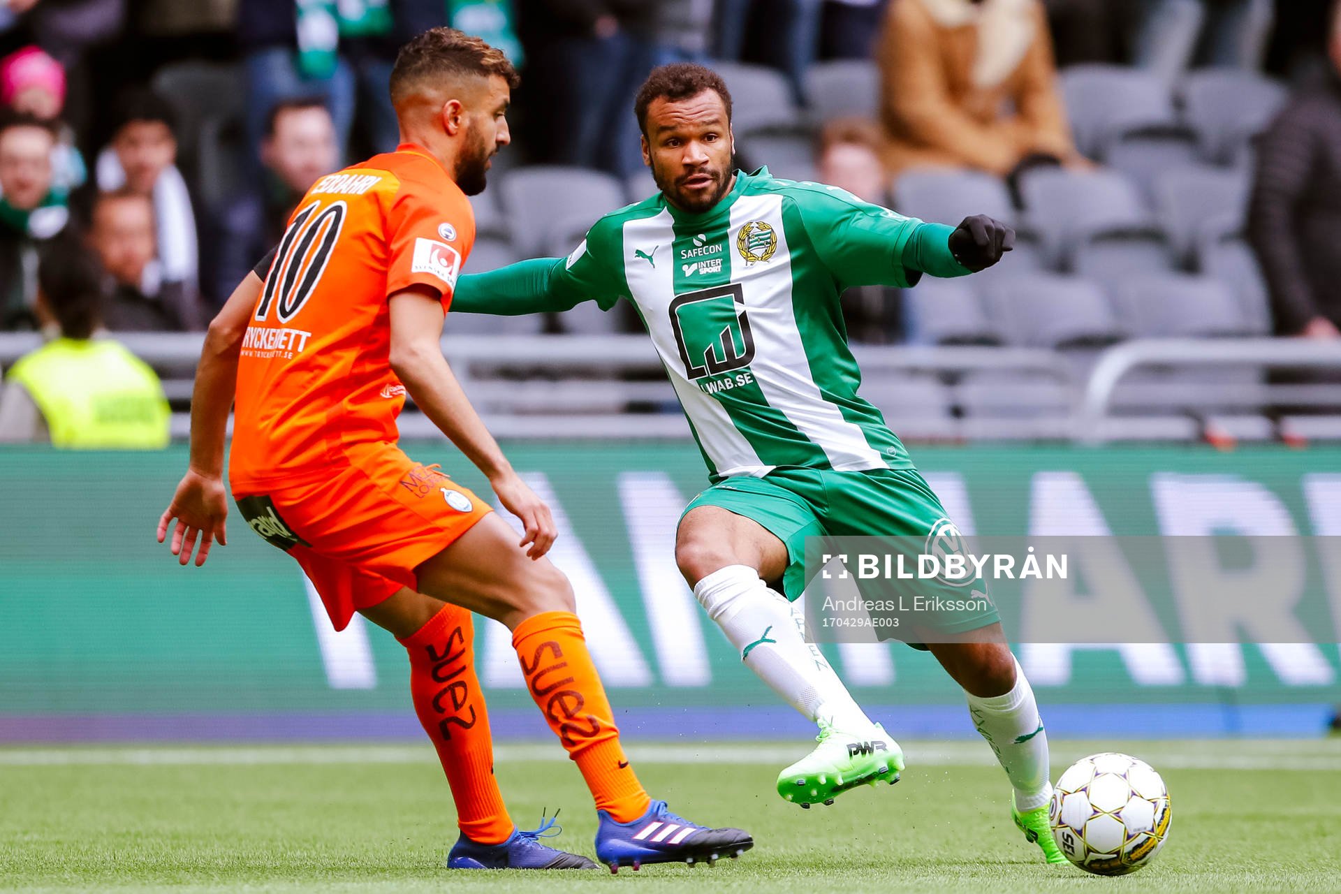 AFC Eskilstunas Omar Eddahri och Hammarbys Serge-Junior