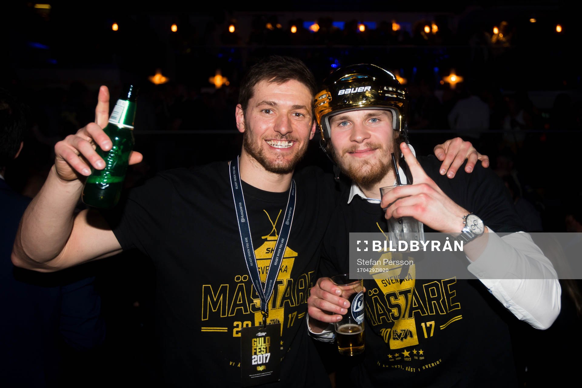 s Dylan Reese och Mikko Lehtonen på guldfesten
