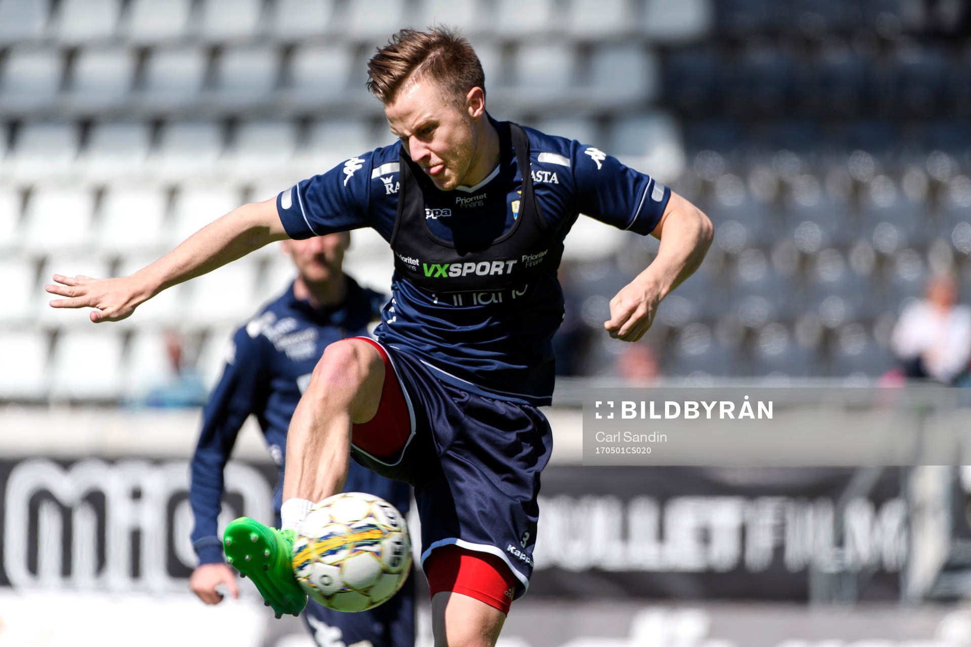 Scott Jamieson under en träning med det allsvenskan fotbollslaget IFK Göteborg den 1 maj 2017 i Göteborg.