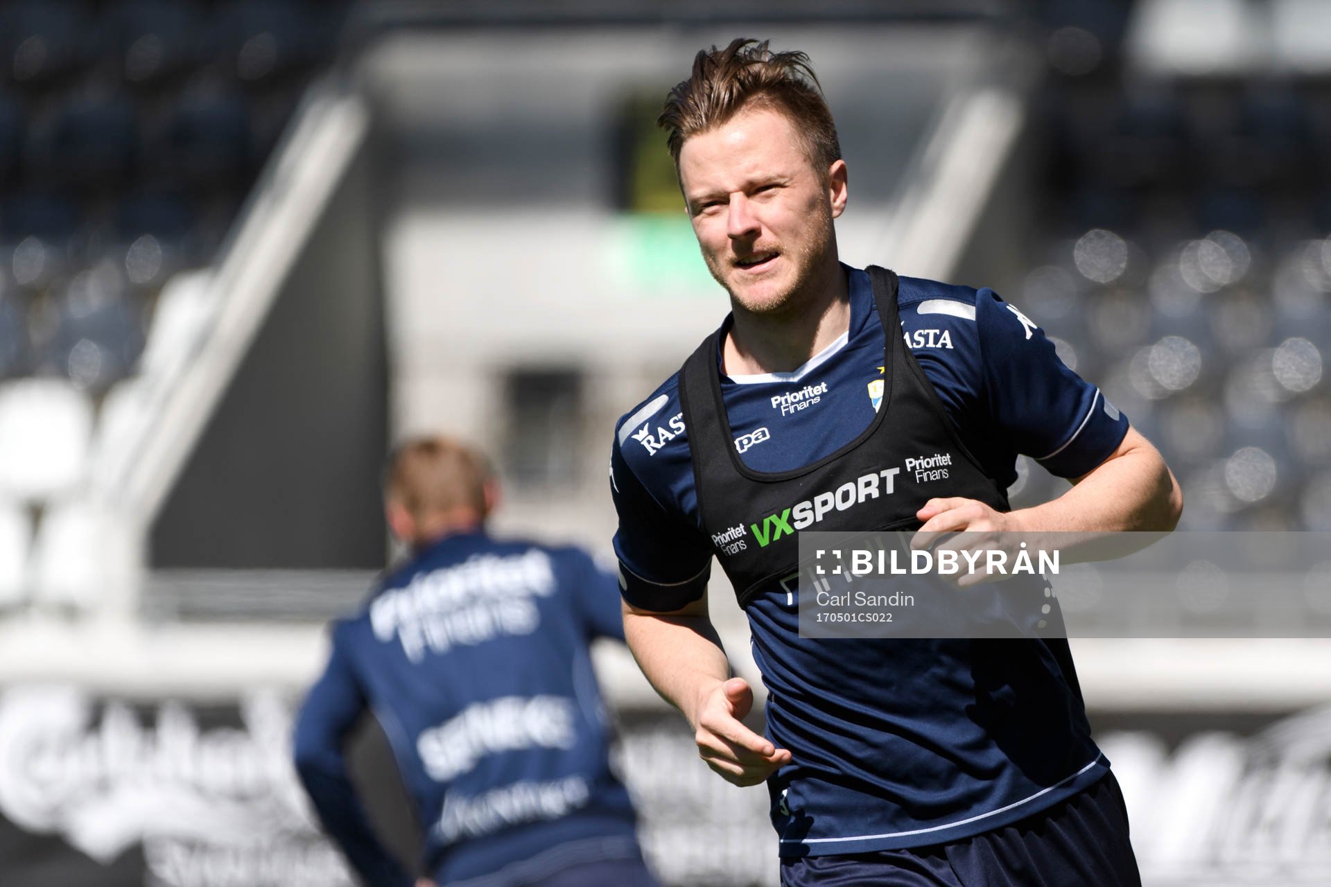 Scott Jamieson under en träning med det allsvenskan fotbollslaget IFK Göteborg den 1 maj 2017 i Göteborg.