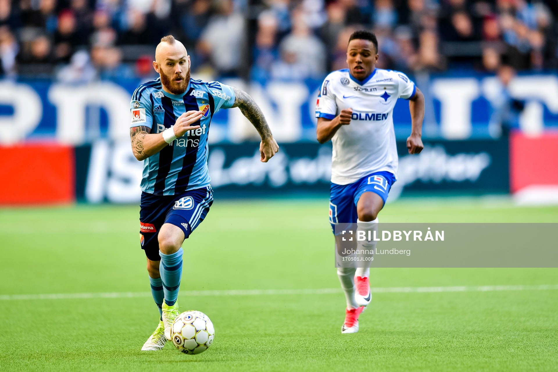 Djurgårdens Magnus Eriksson och Norrköpings Niclas