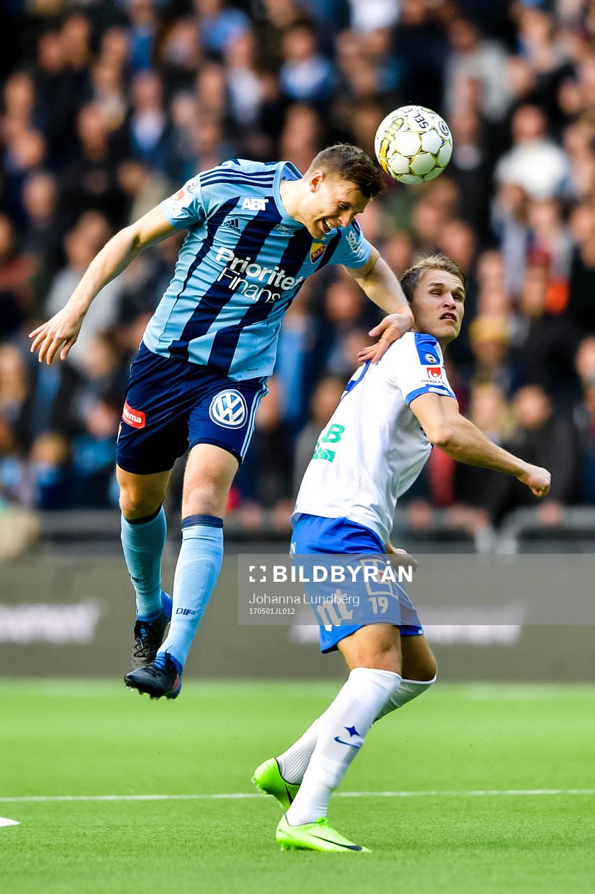 Djurgårdens Niklas Gunnarsson och Norrköpings Sebastian