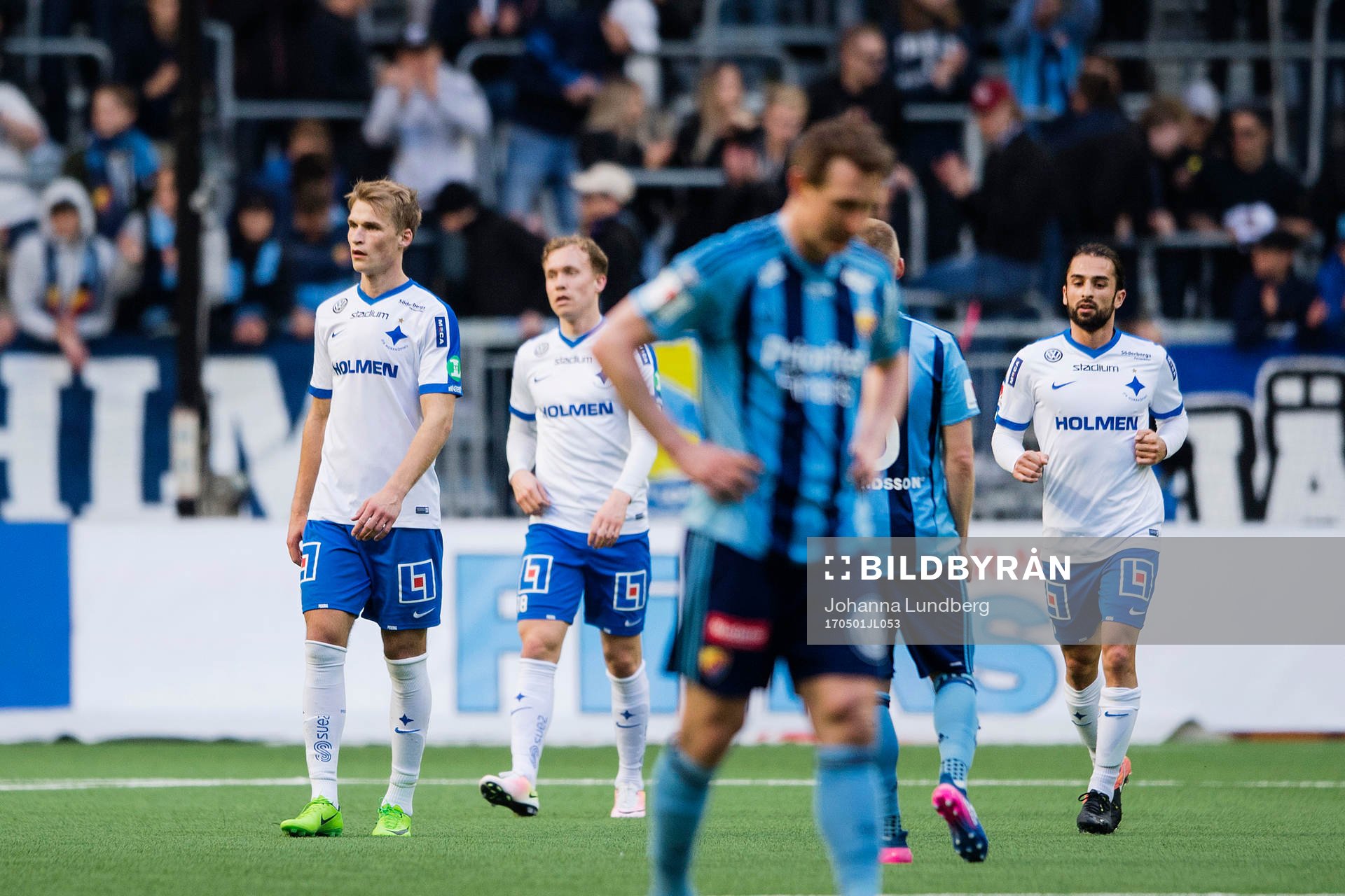 Norrköpings Sebastian Andersson och Christopher Telo deppar