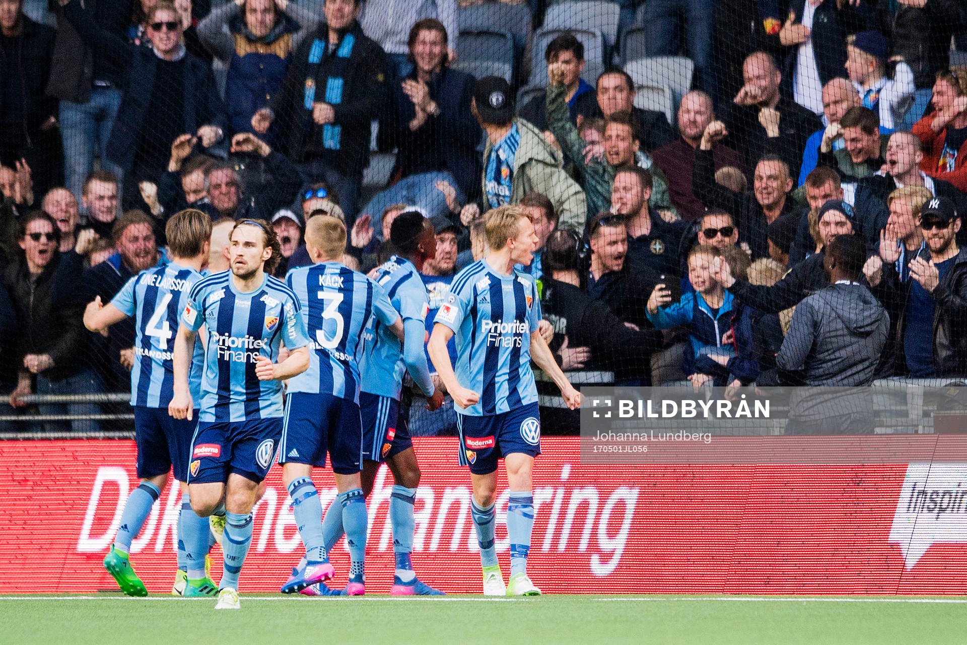 Djurgårdens spelare jublar