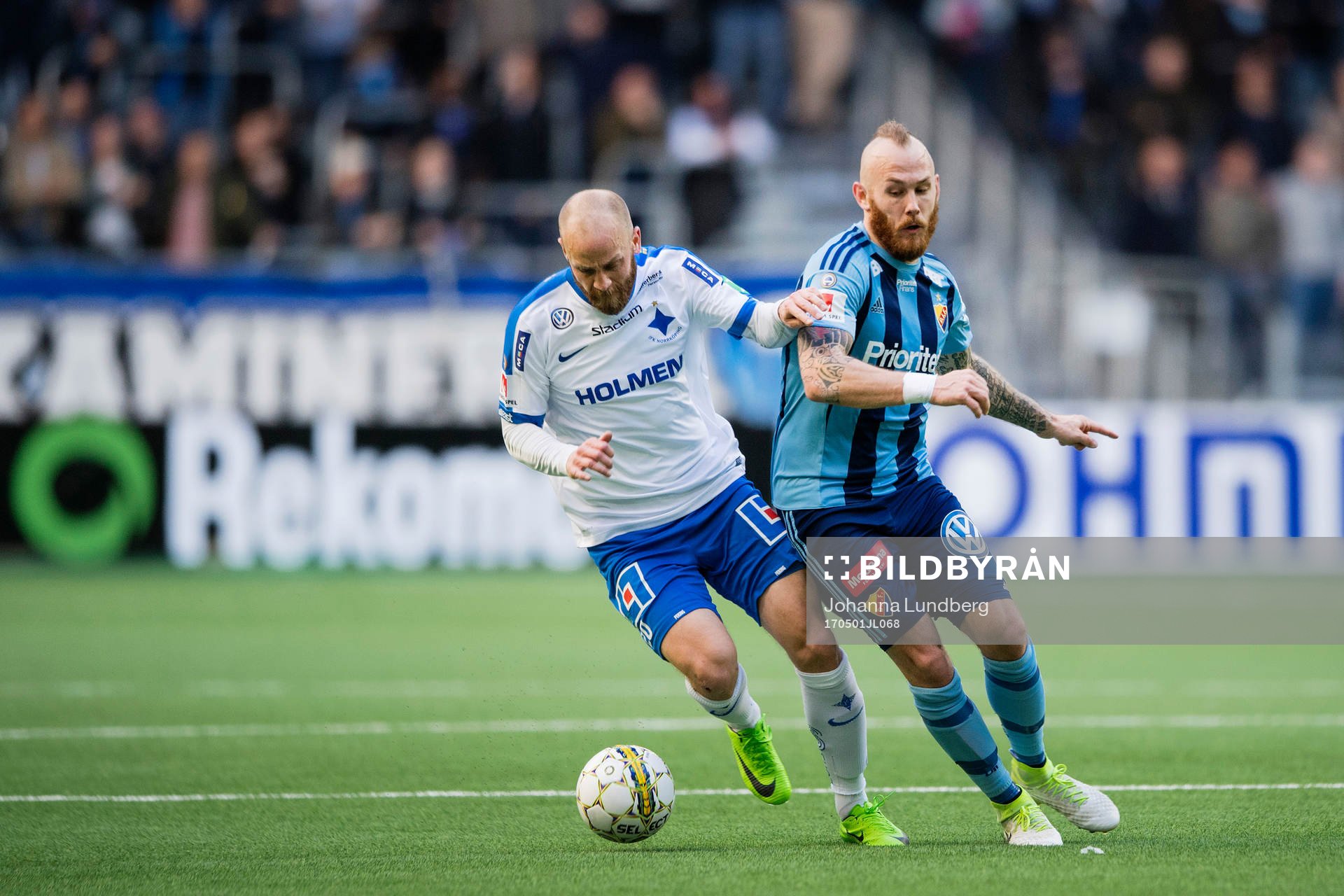 Norrköpings Daniel Sjölund och Djurgårdens Magnus