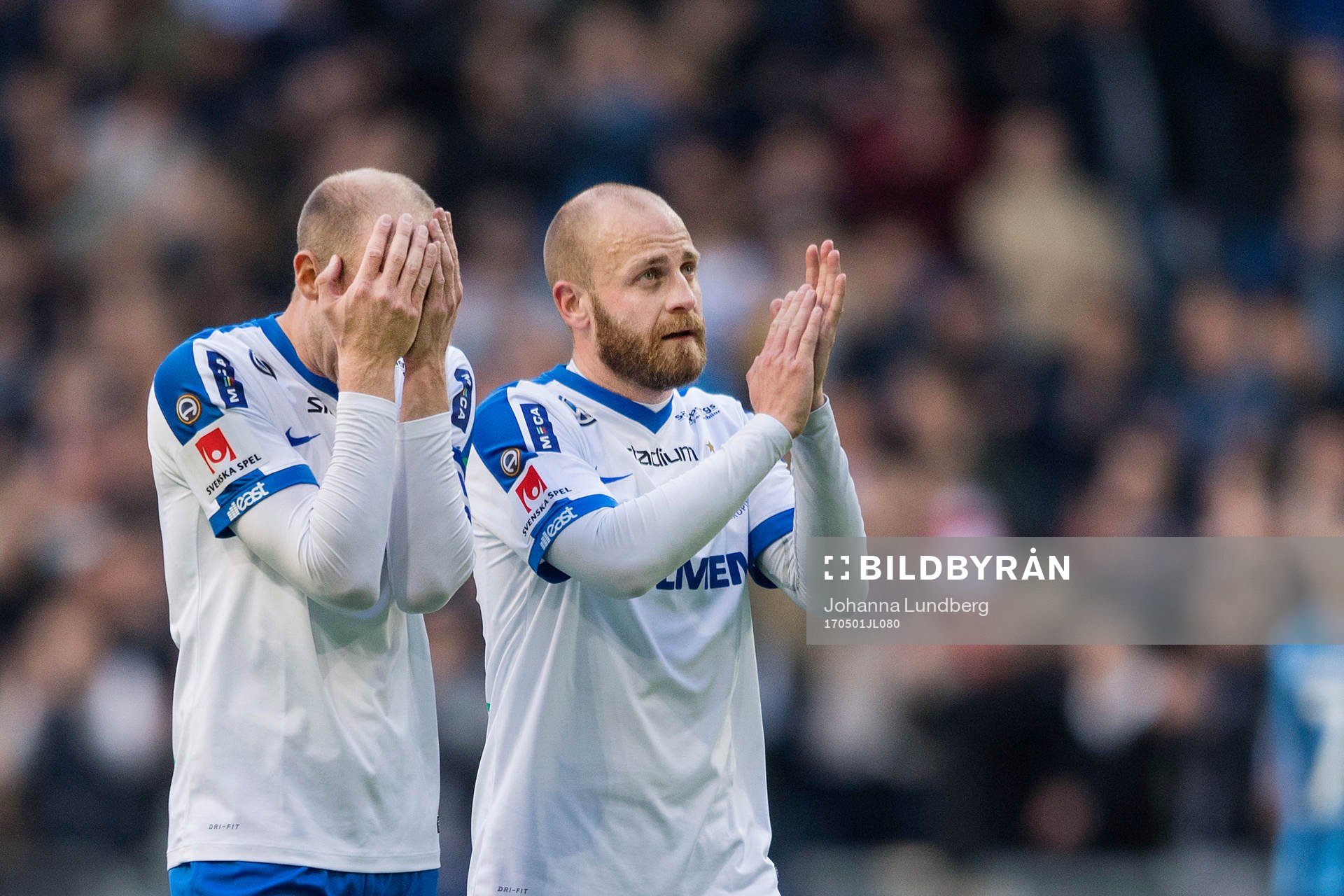 Norrköpings Andreas Johansson och Daniel Sjölund deppar