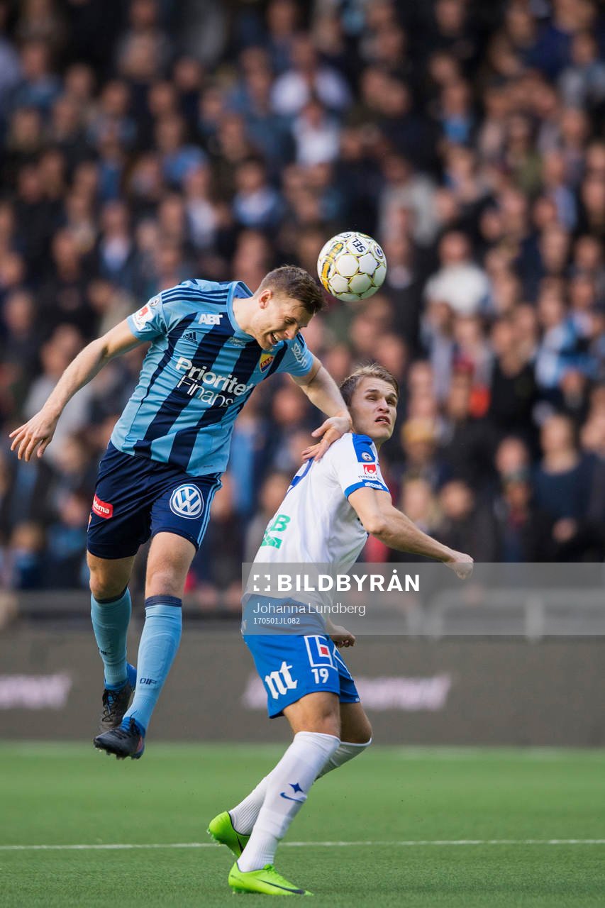 Djurgårdens Niklas Gunnarsson och Norrköpings Sebastian
