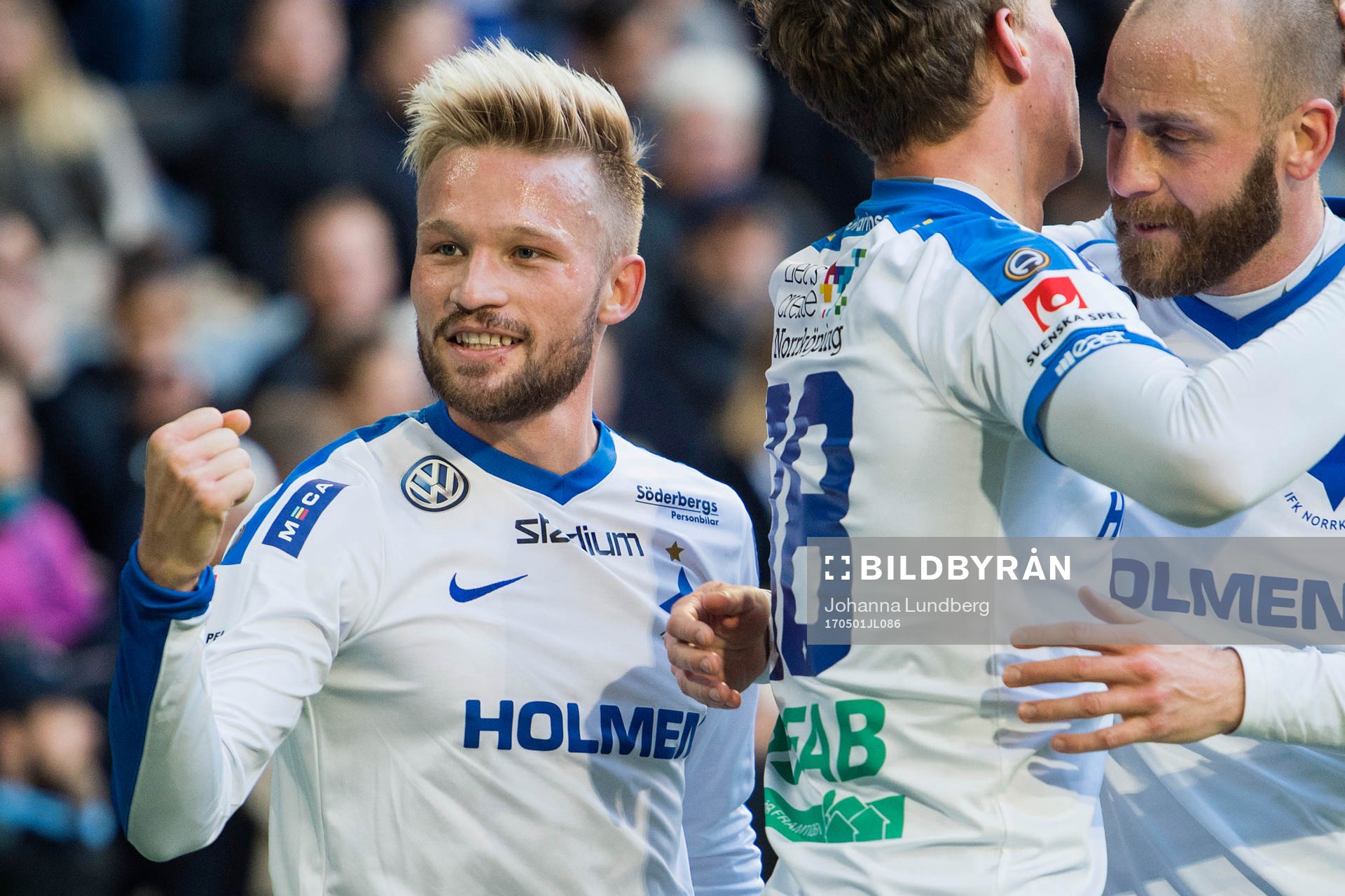 Norrköpings Gudmundur Thorarinsson, Nicklas Bärkroth och