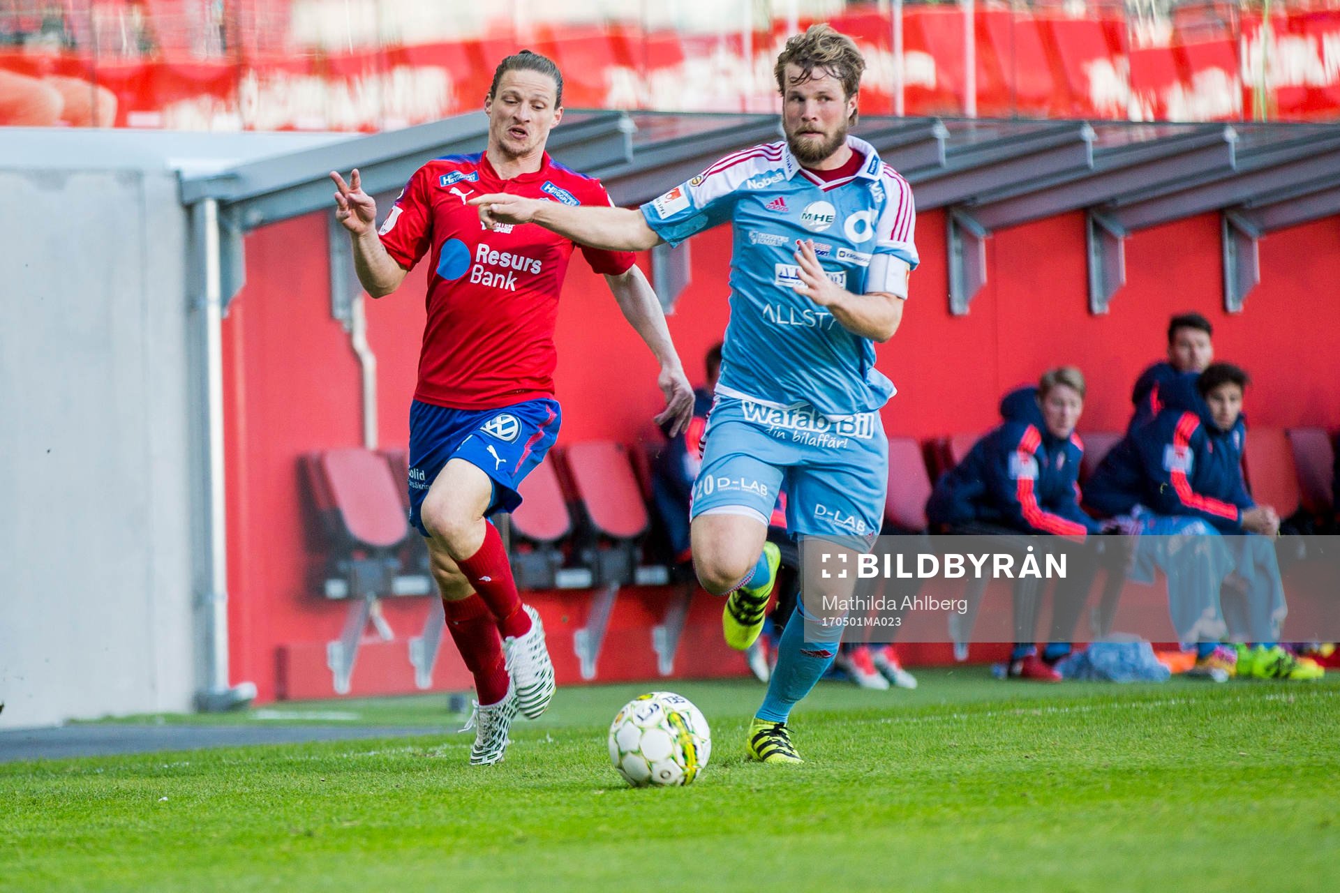 Helsingborgs Jesper Lange och Christoffer Wiktorsson
