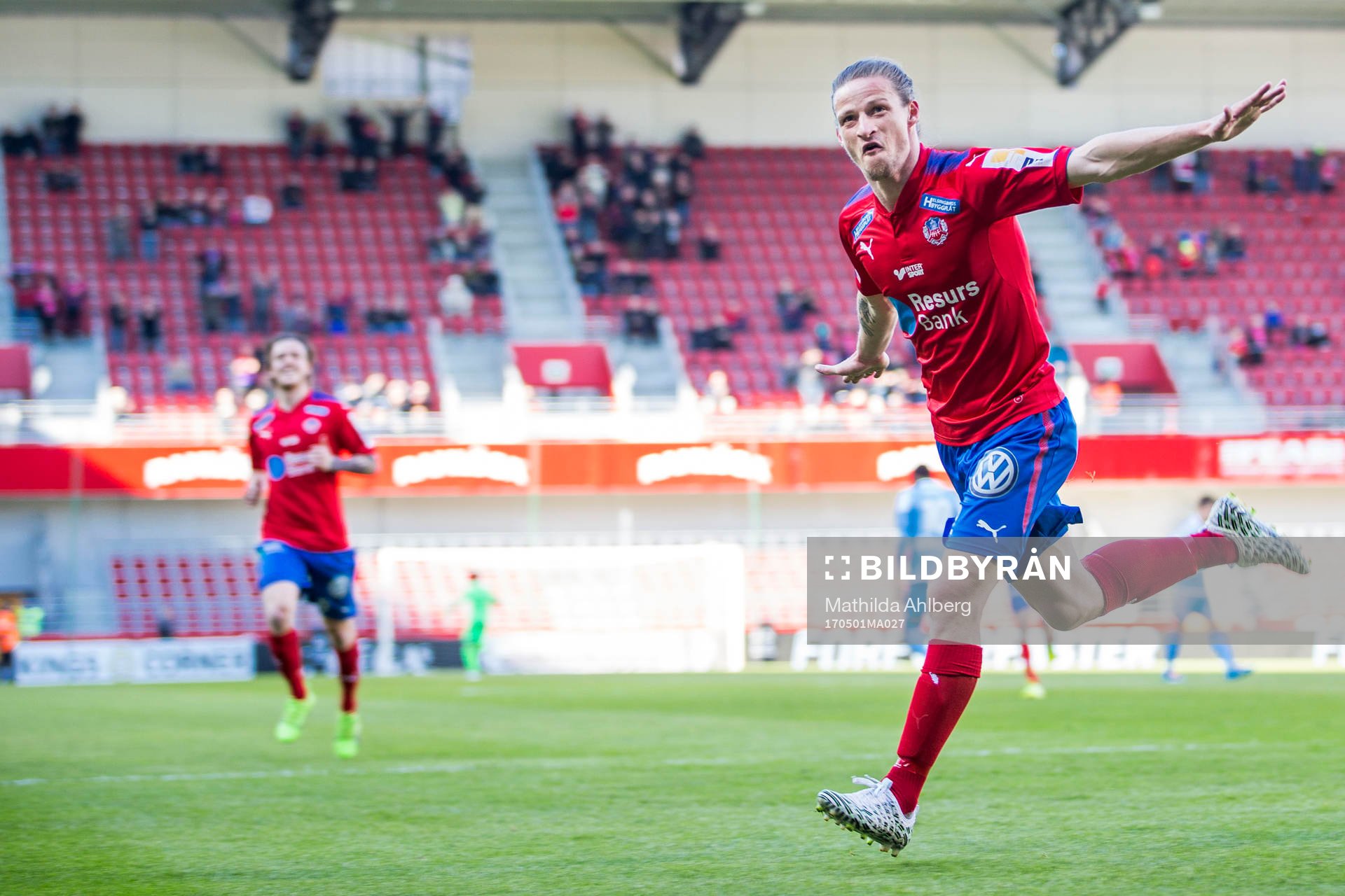 Helsingborgs Jesper Lange jublar