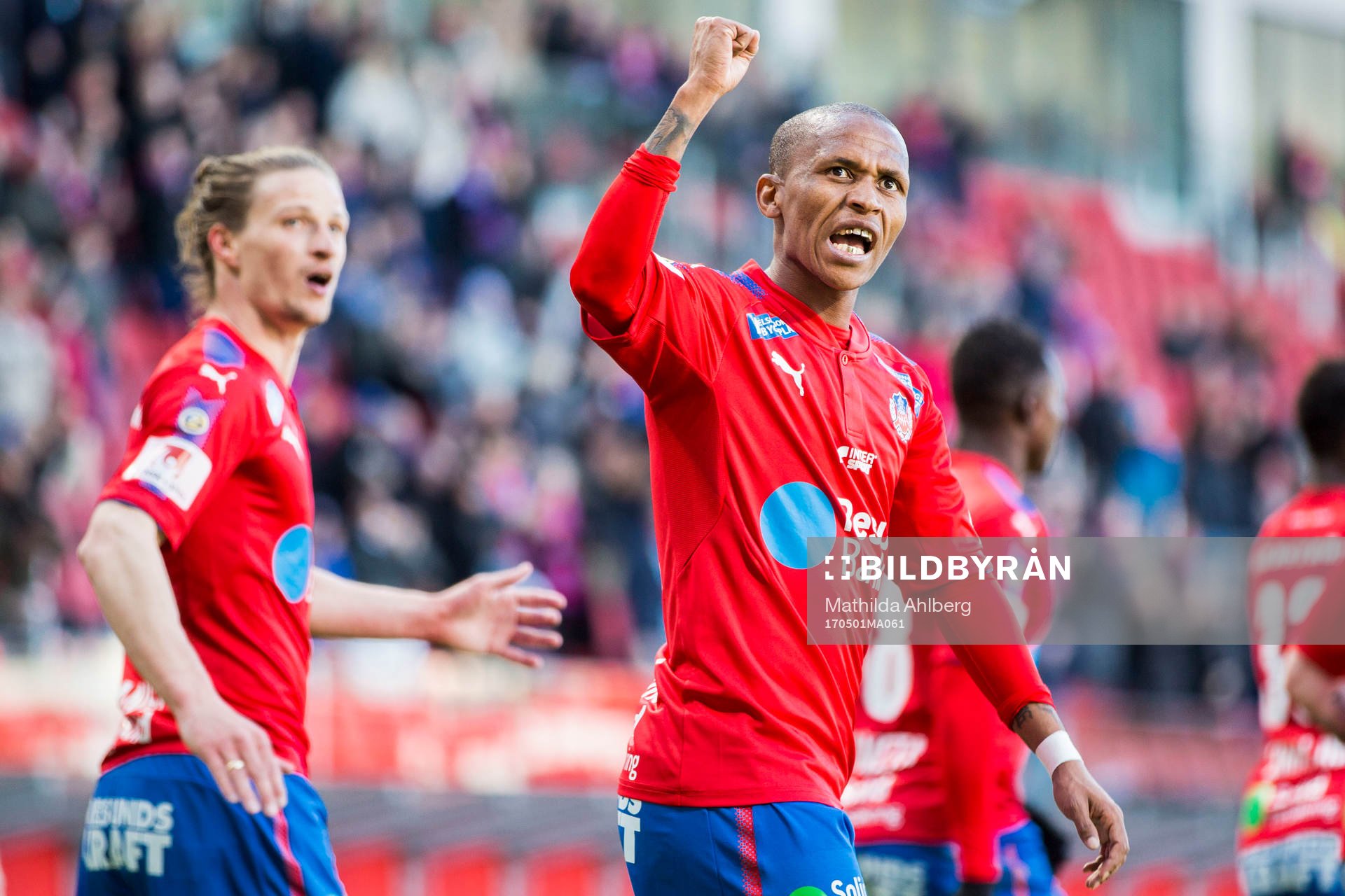 Helsingborgs Bradley Surprise Ralani jublar