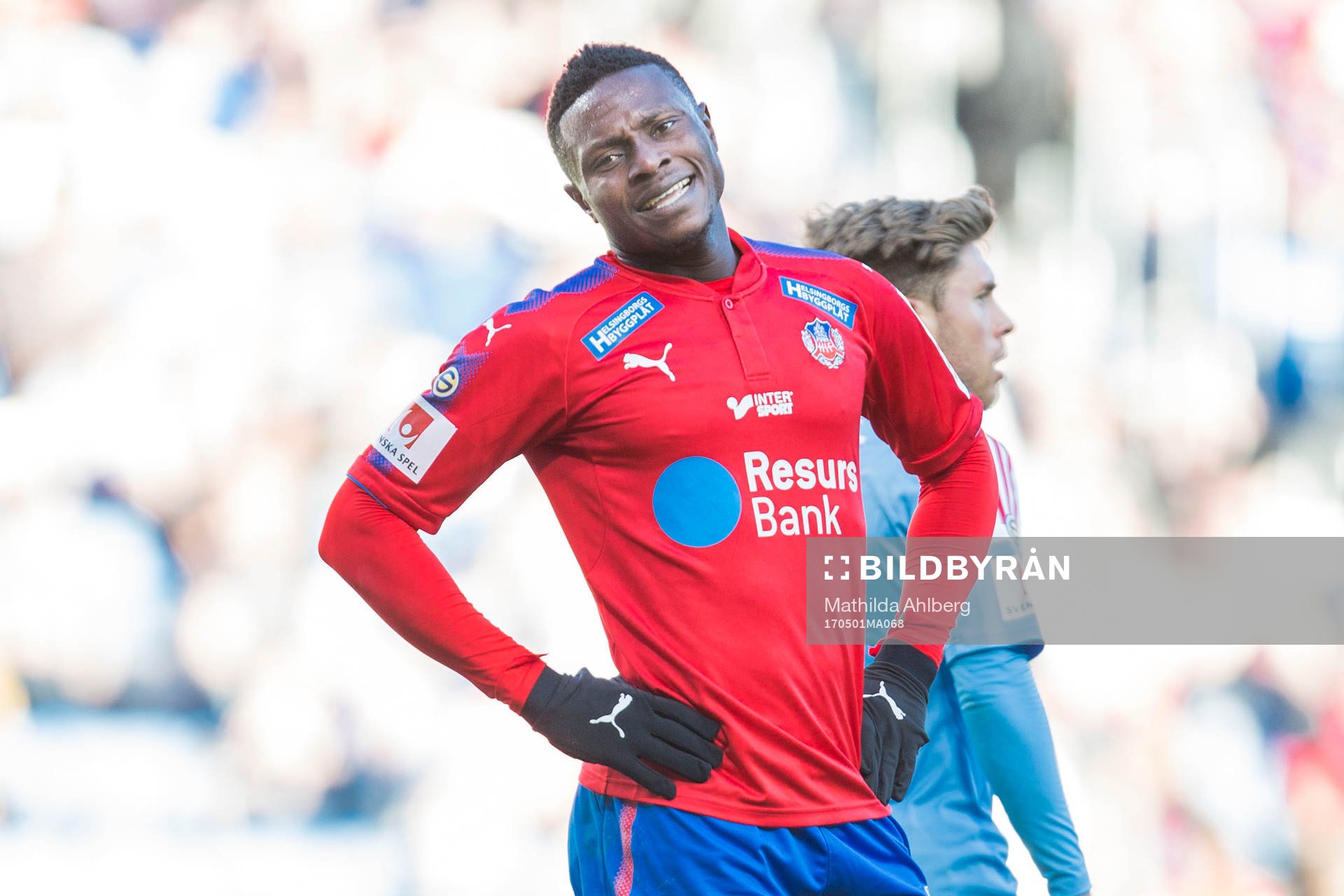 Helsingborgs Oke Akpoveta deppar