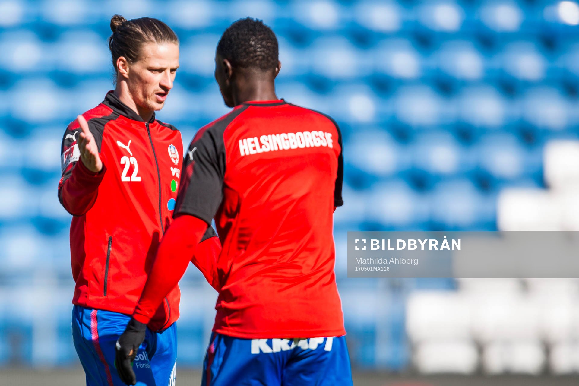 Helsingborgs Jesper Lange och Oke Akpoveta
