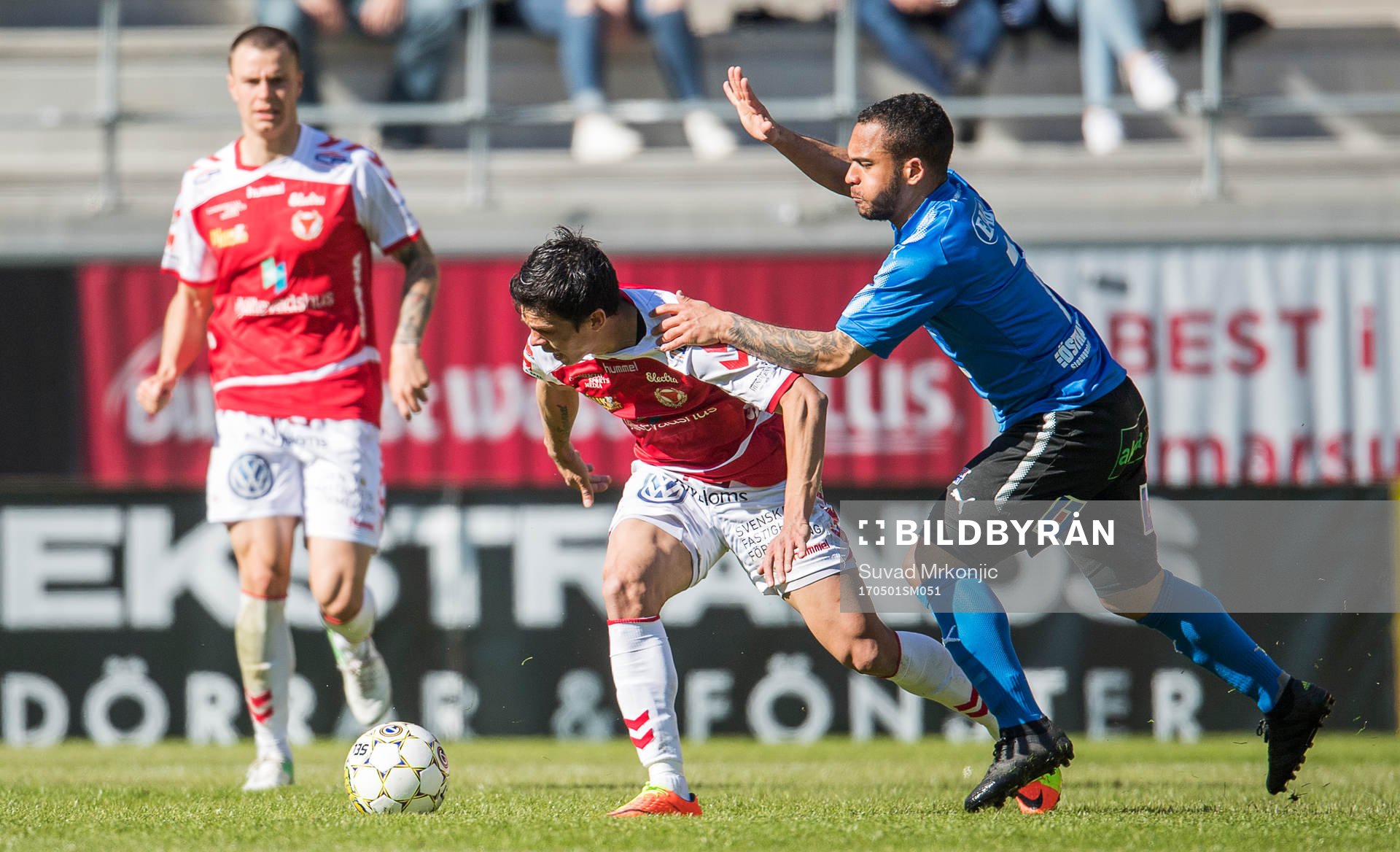 Kalmars Romário Pereira Sipião och Halmstads Nikolai Alho