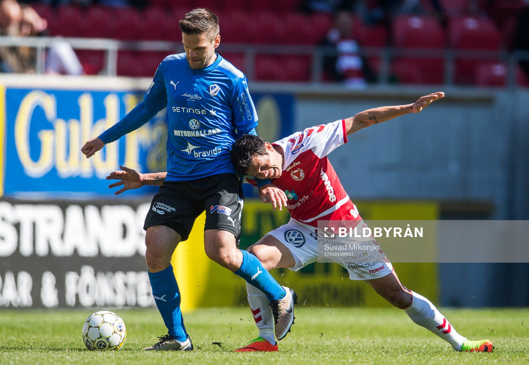 Kalmars Romário Pereira Sipião och Halmstads Ivo Pekalski