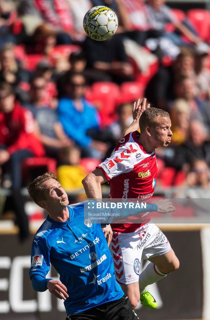 Kalmars Tobias Eriksson och Halmstads Andreas Bengtsson
