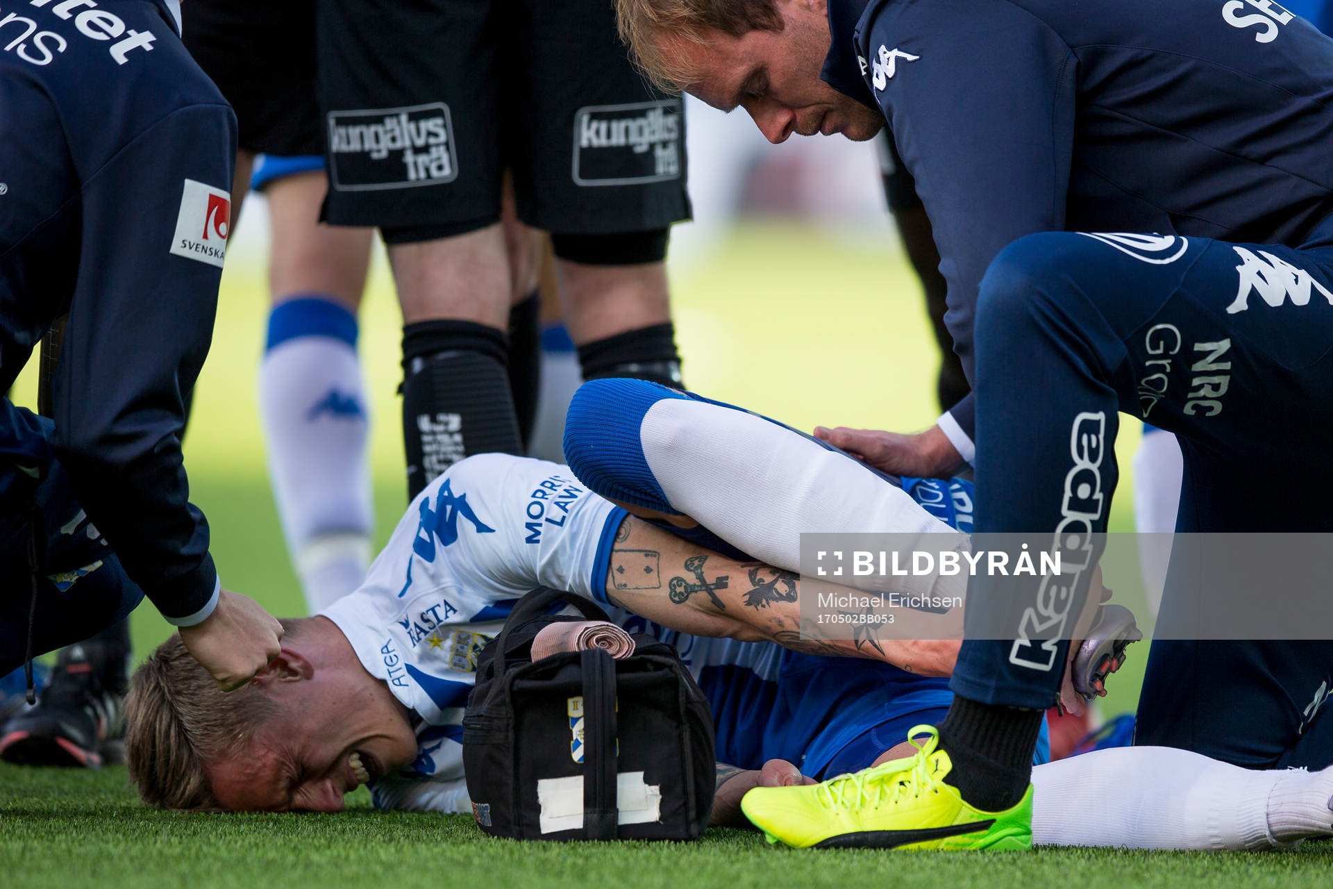 IFK Göteborgs Sören Rieks liggande