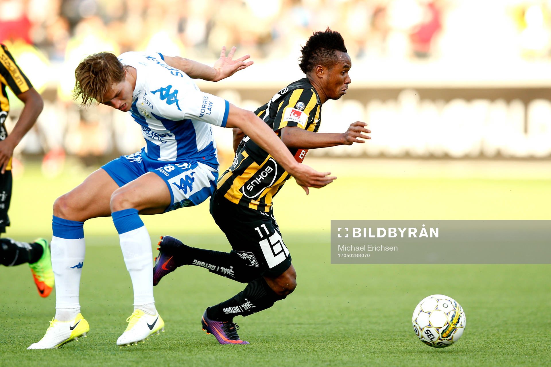 Häckens Nasiru Mohammed och IFK Göteborgs Thomas Rogne