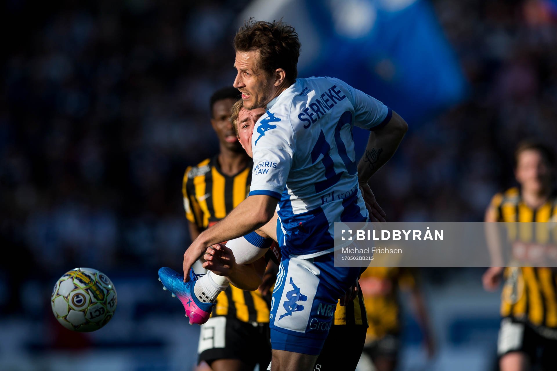 IFK Göteborgs Tobias Hysen och Häckens Joel Andersson