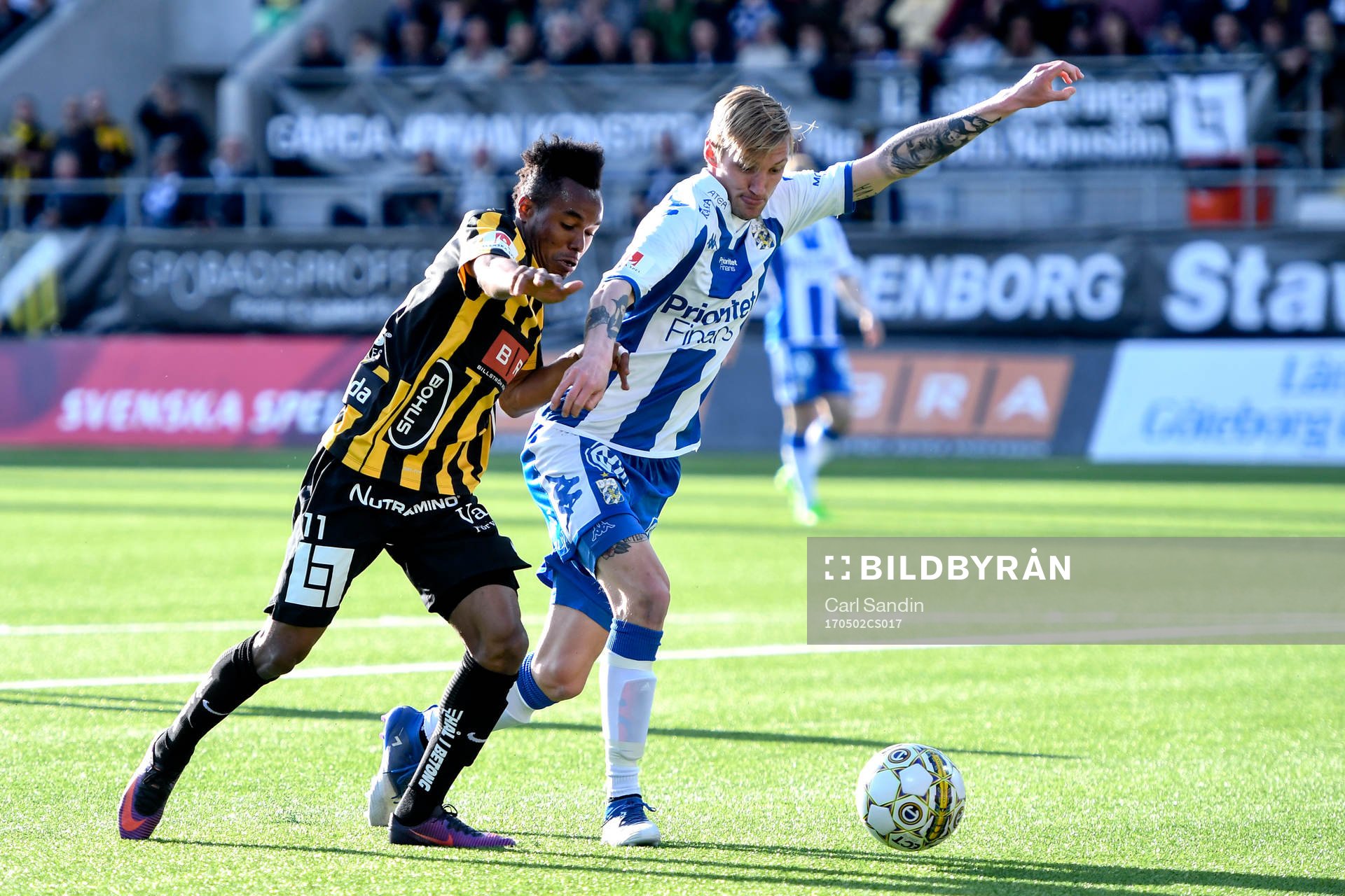 Häckens Nasiru Mohammed och IFK Göteborgs Sebastian