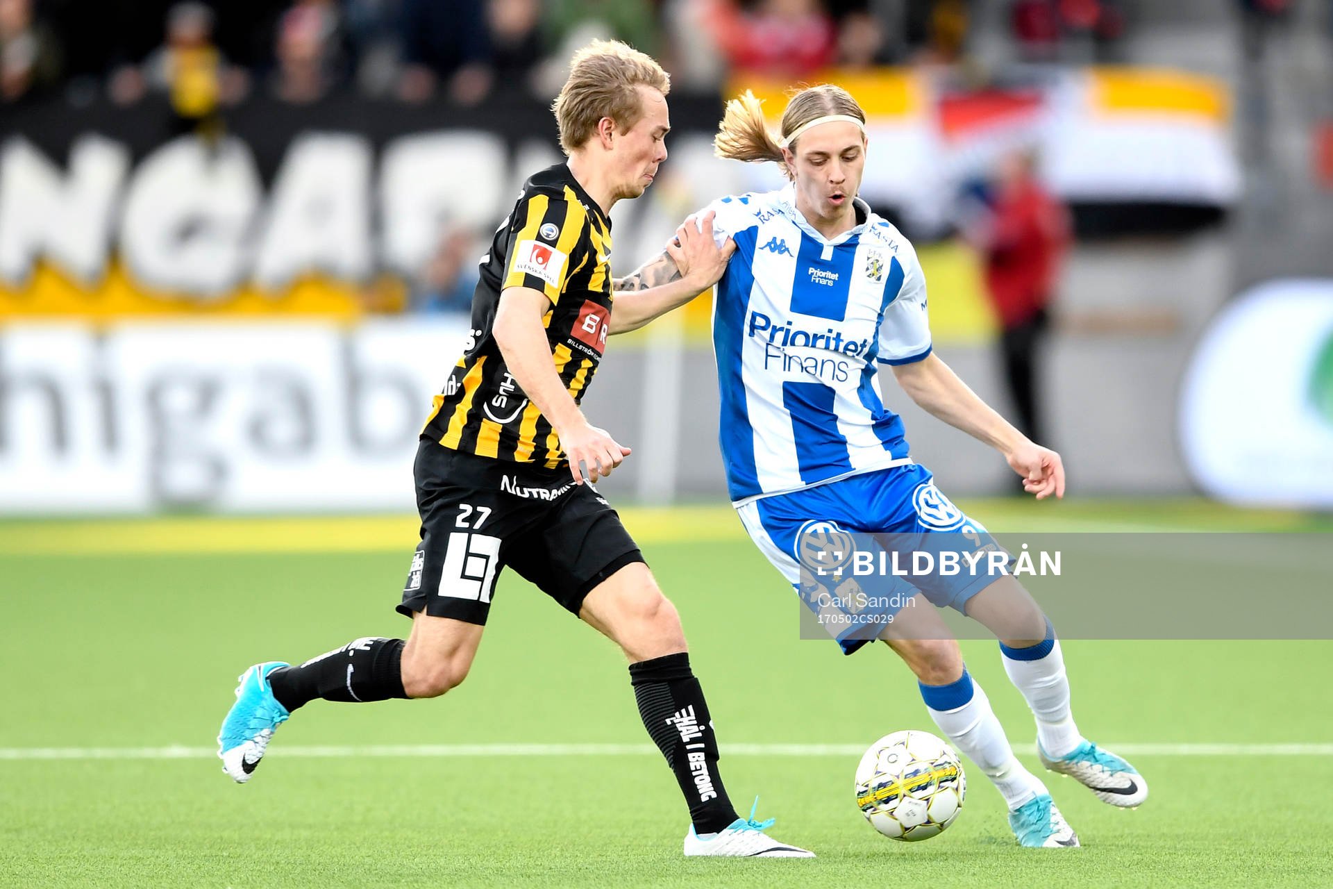 Häckens Joel Andersson och IFK Göteborgs Elias Mar