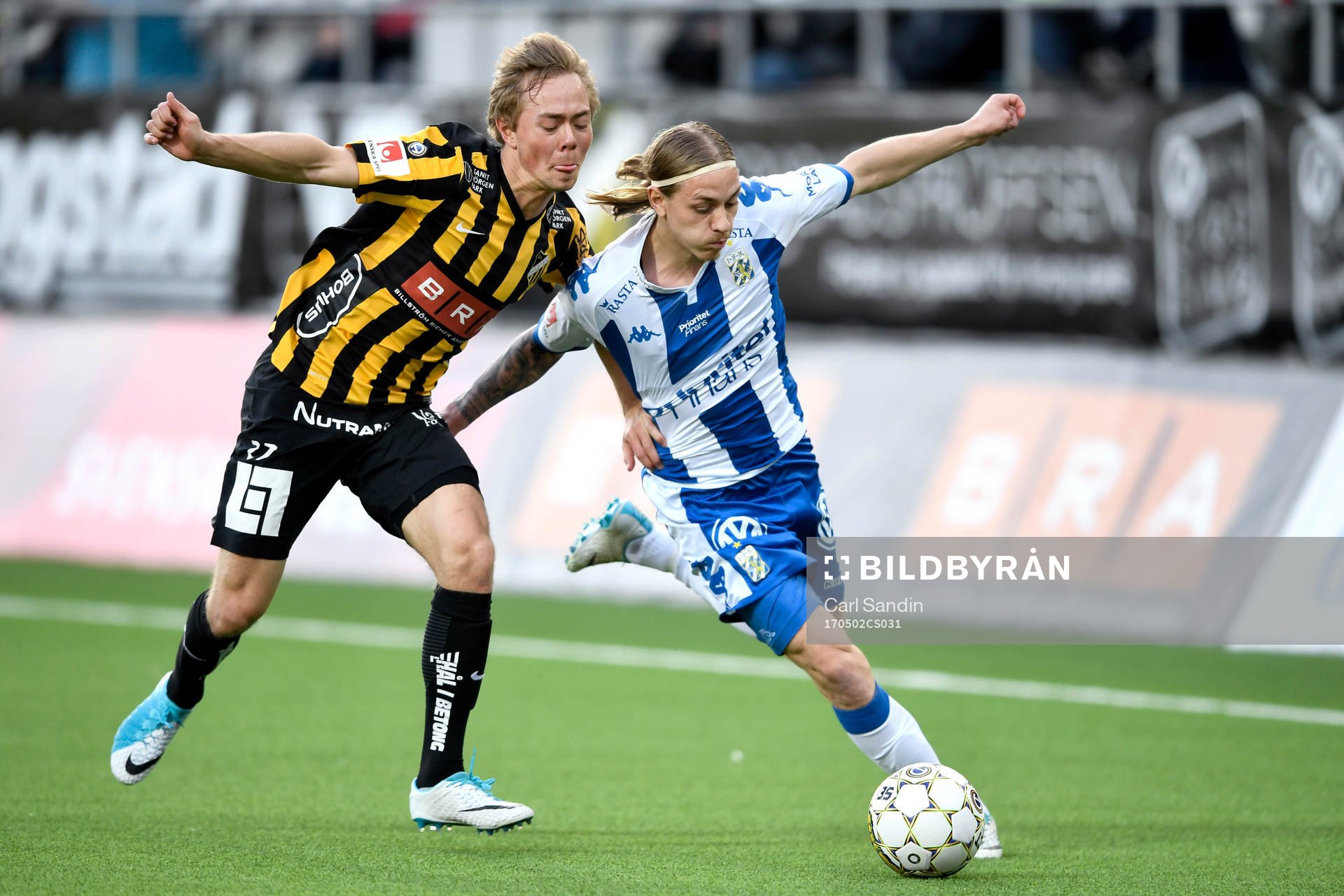 Häckens Joel Andersson och IFK Göteborgs Elias Mar