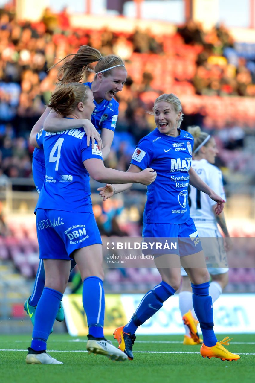 Eskilstunas Glodis Perla Viggosdottir och Annica Svensson